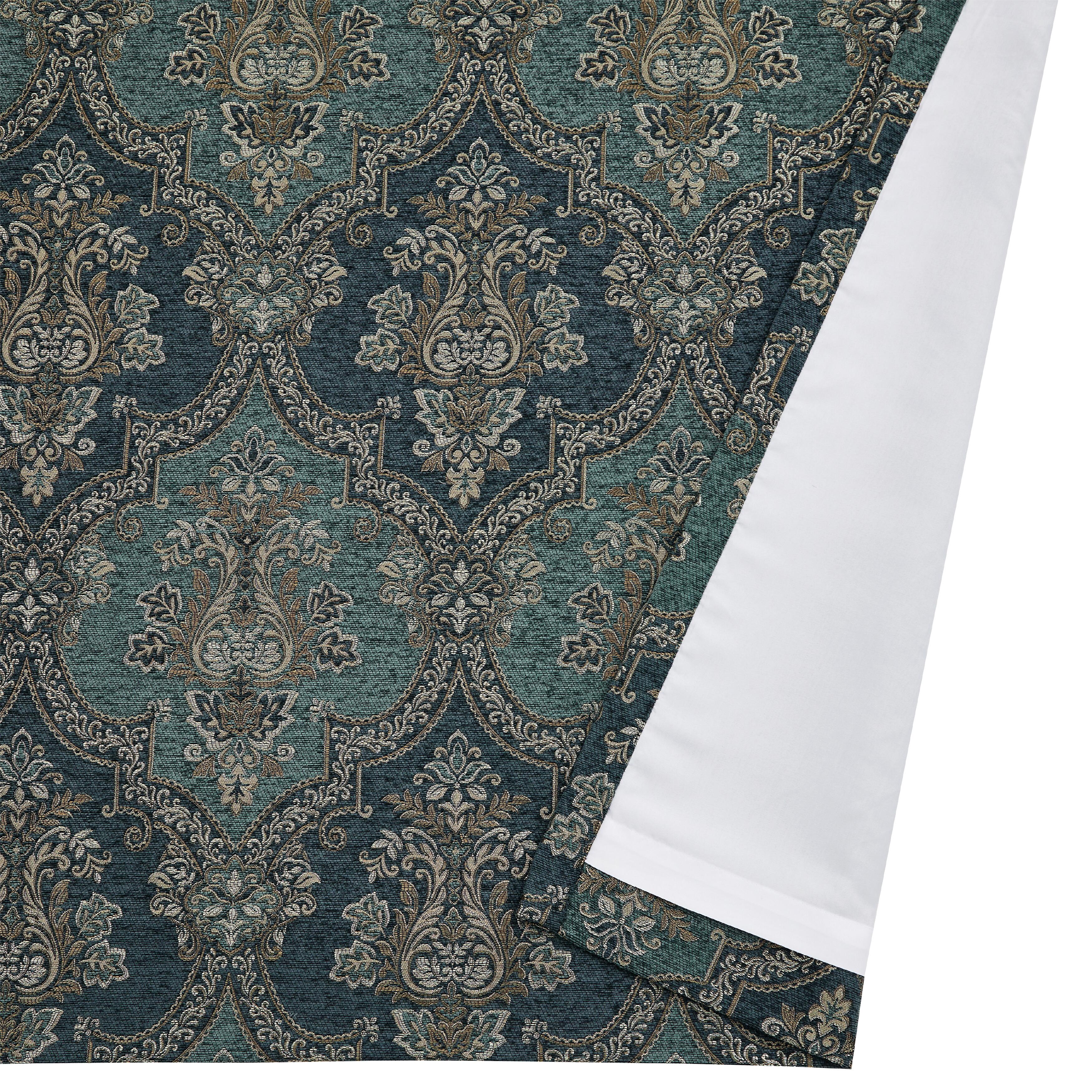J. Queen New York Nancy Window Panel Pair, Teal, large