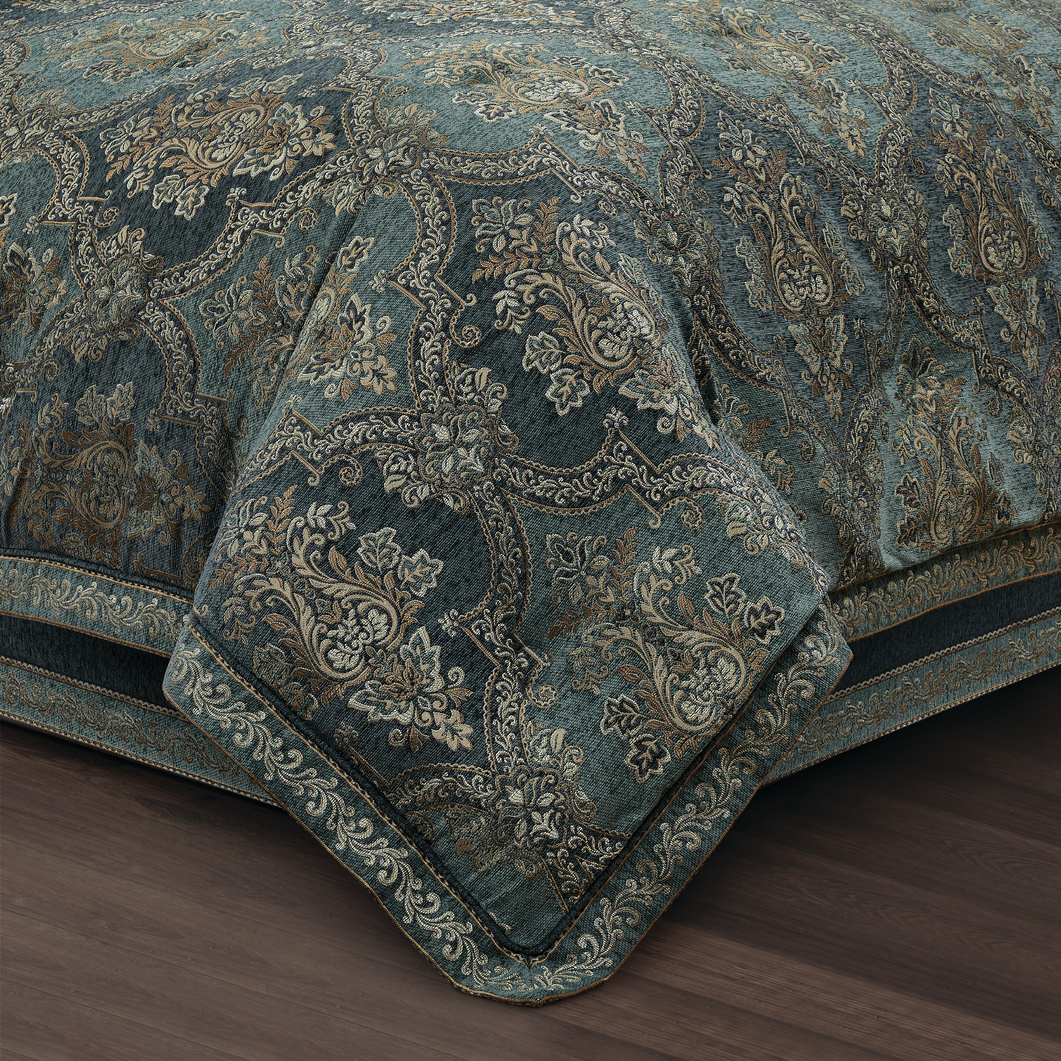 J. Queen New York Nancy King 4-Piece Comforter Set, Teal, large