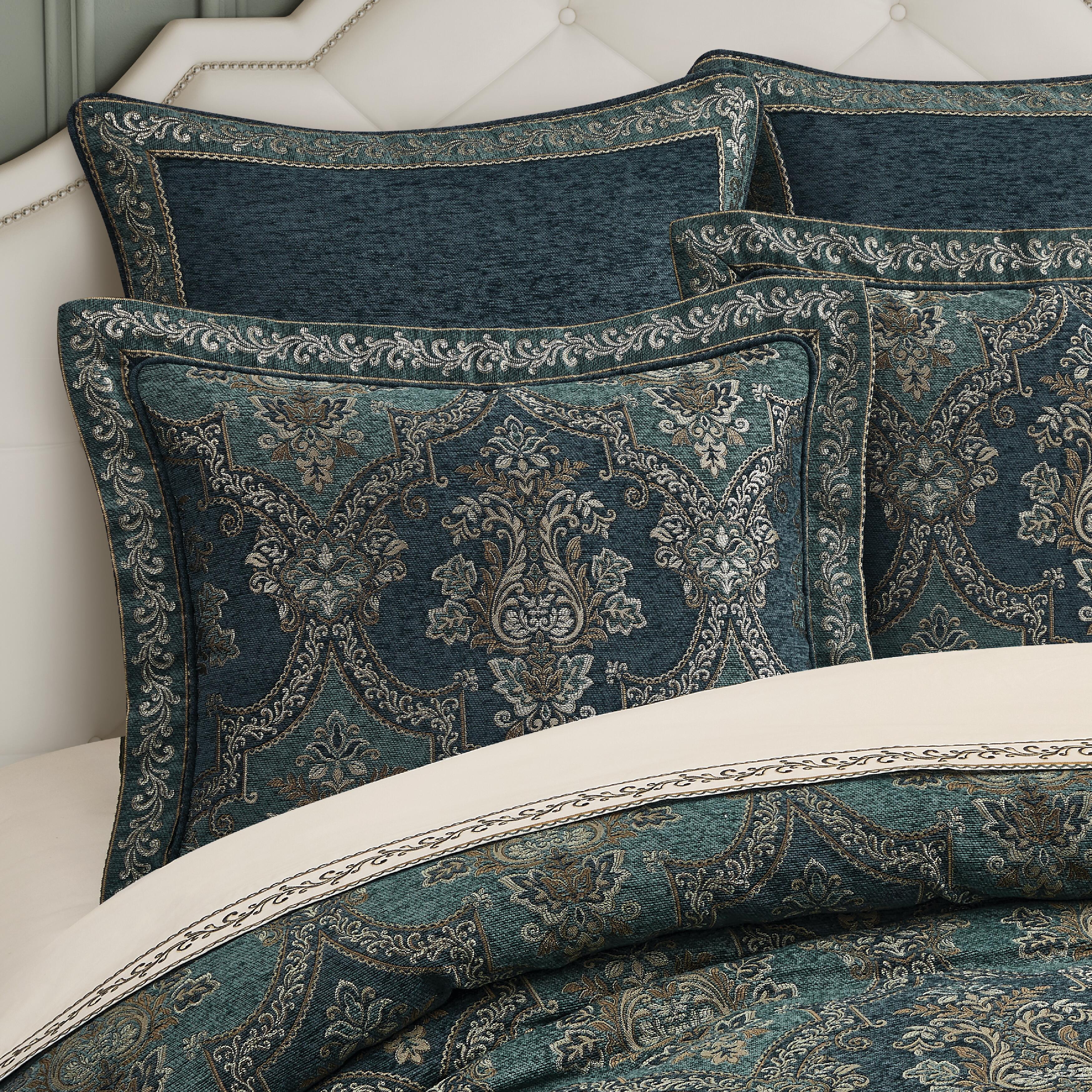 J. Queen New York Nancy Queen 4-Piece Comforter Set, Teal, large