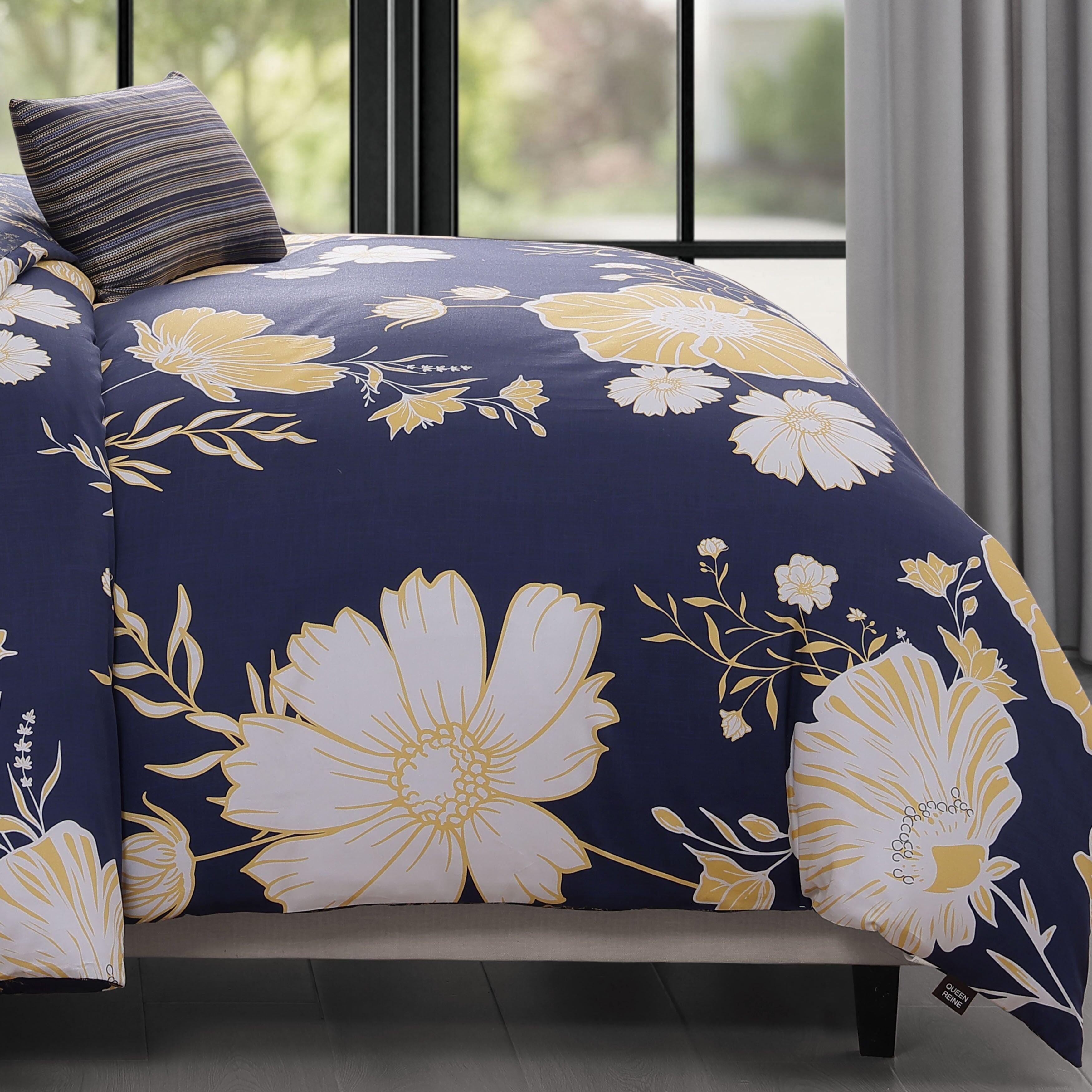 Bebejan Sunglow 5 Piece King Comforter Set, Blue, large