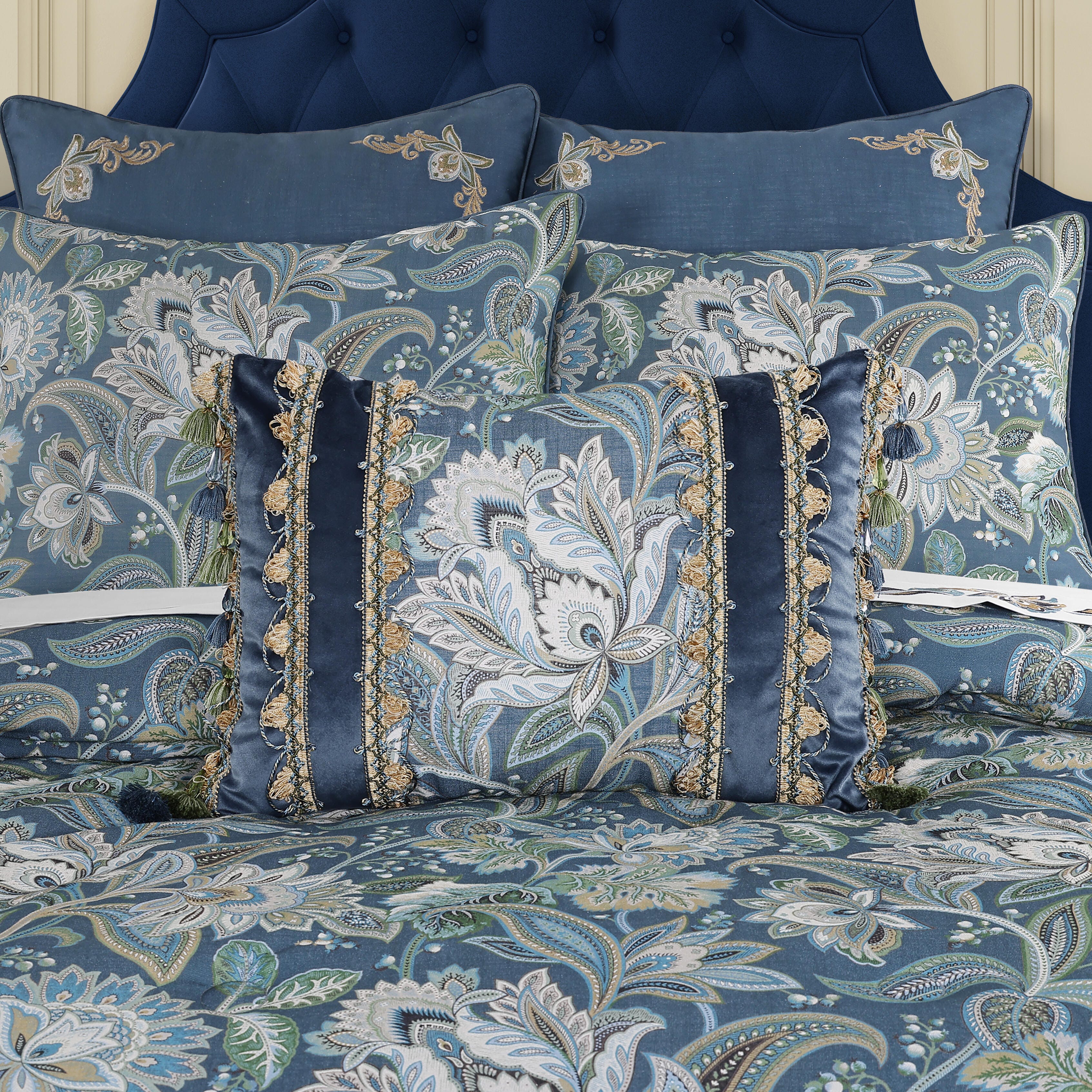 Five Queens Court Michaela Floral Decorative Throw Pillow, , rollover