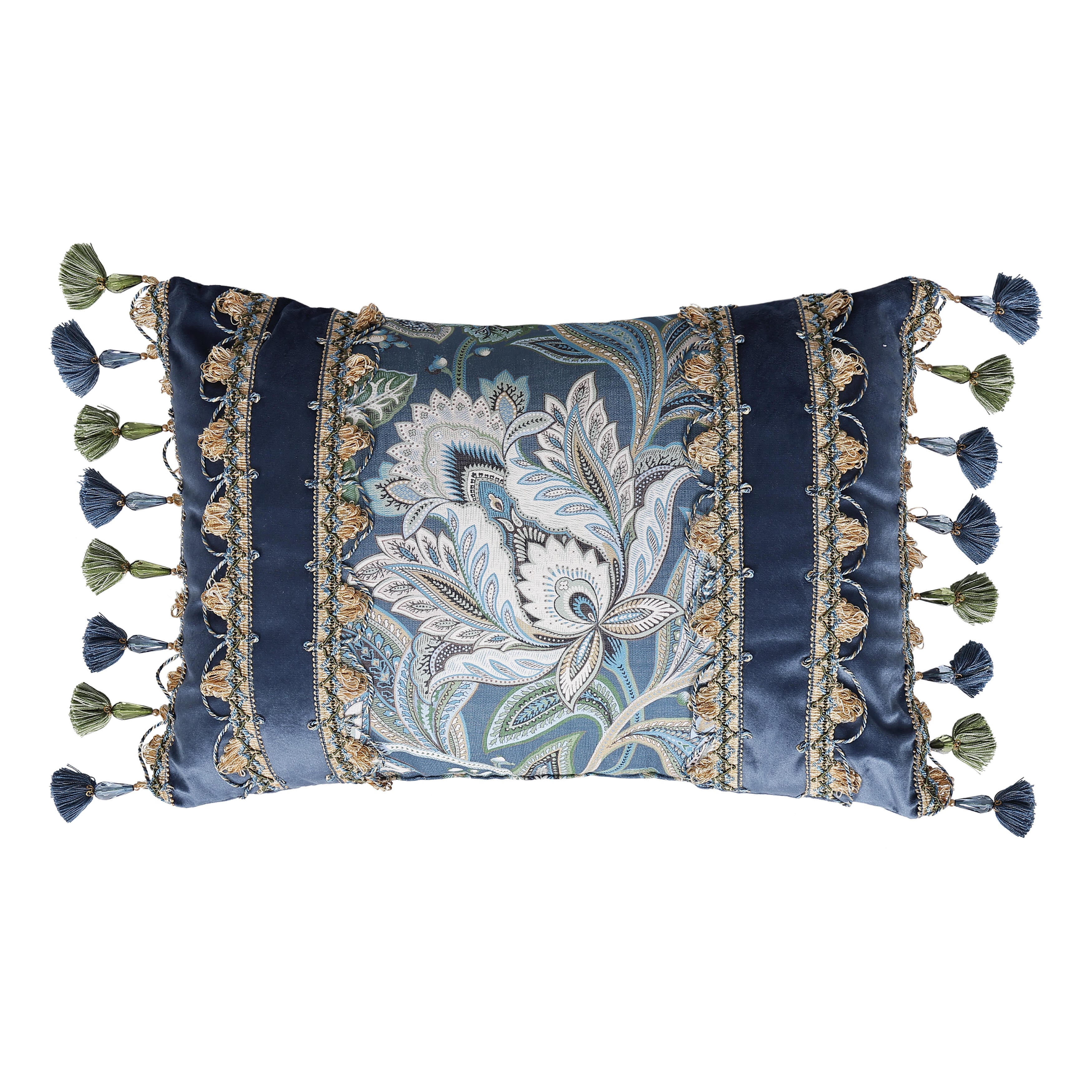 Five Queens Court Michaela Floral Decorative Throw Pillow, , large