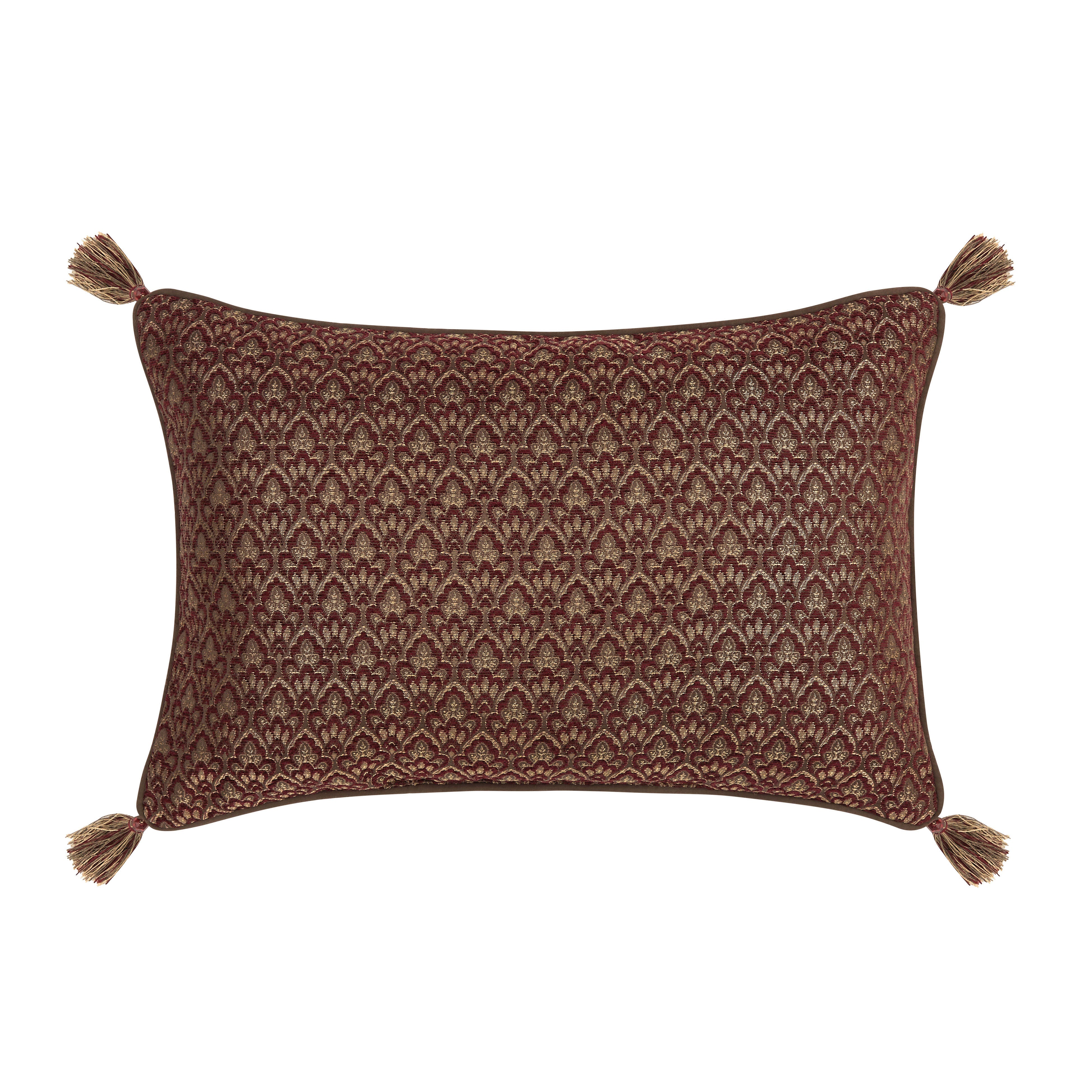 Five Queens Court Odette Damask Decorative Throw Pillow, , large