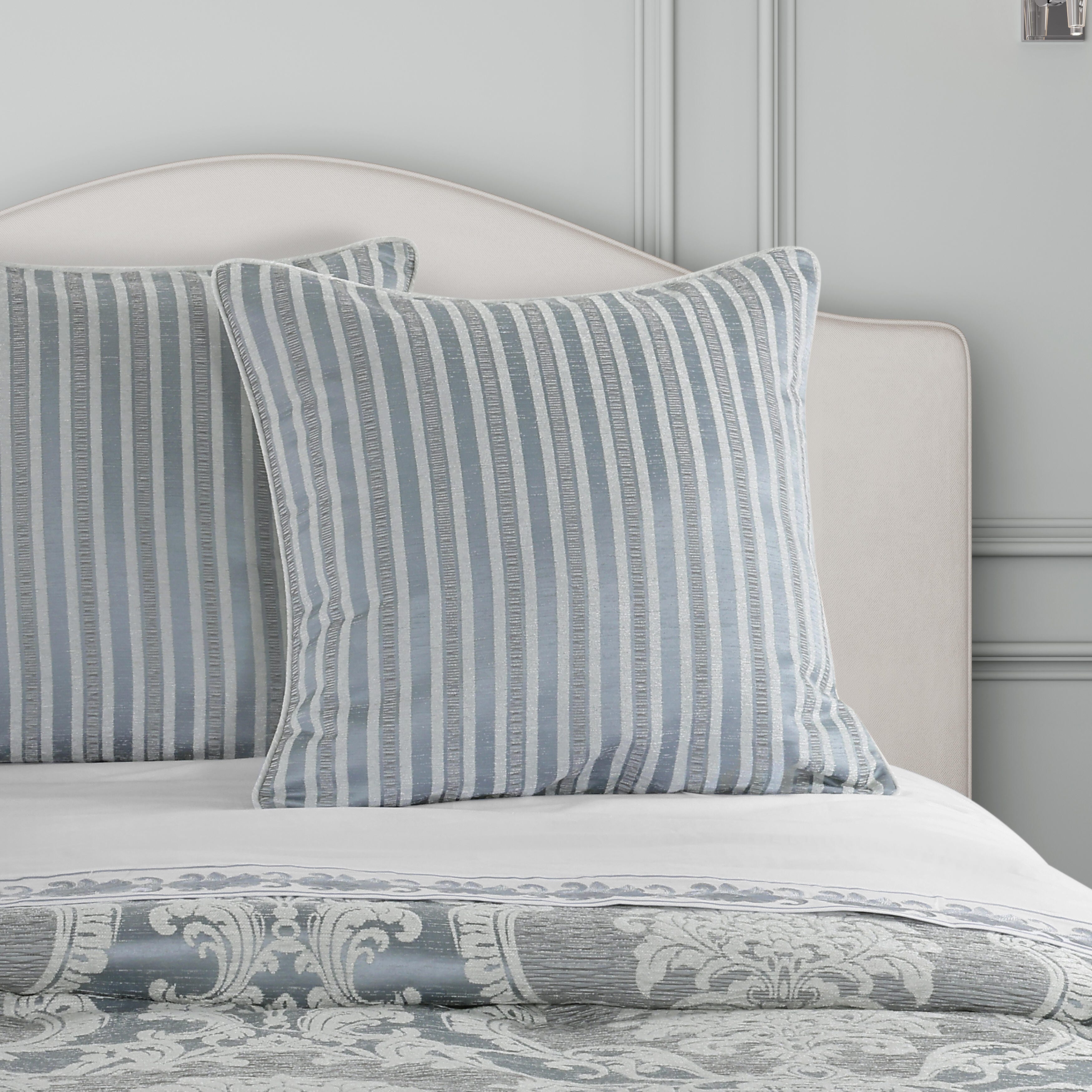 J. Queen New York Queensbury Steel Blue Euro Sham, , rollover