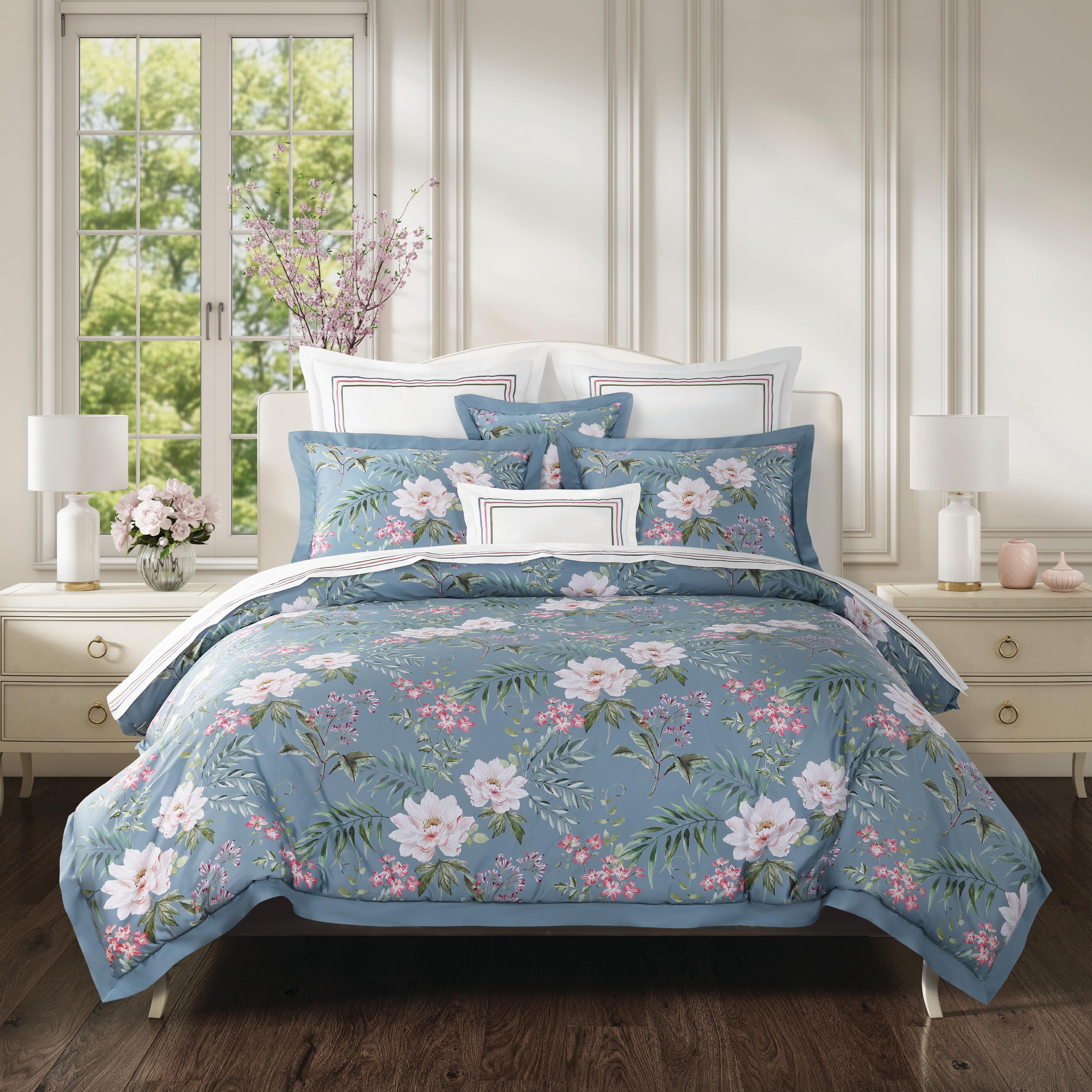 J. Queen Cottage Savannah 3 Piece Full/Queen Comforter Set, Blue, large