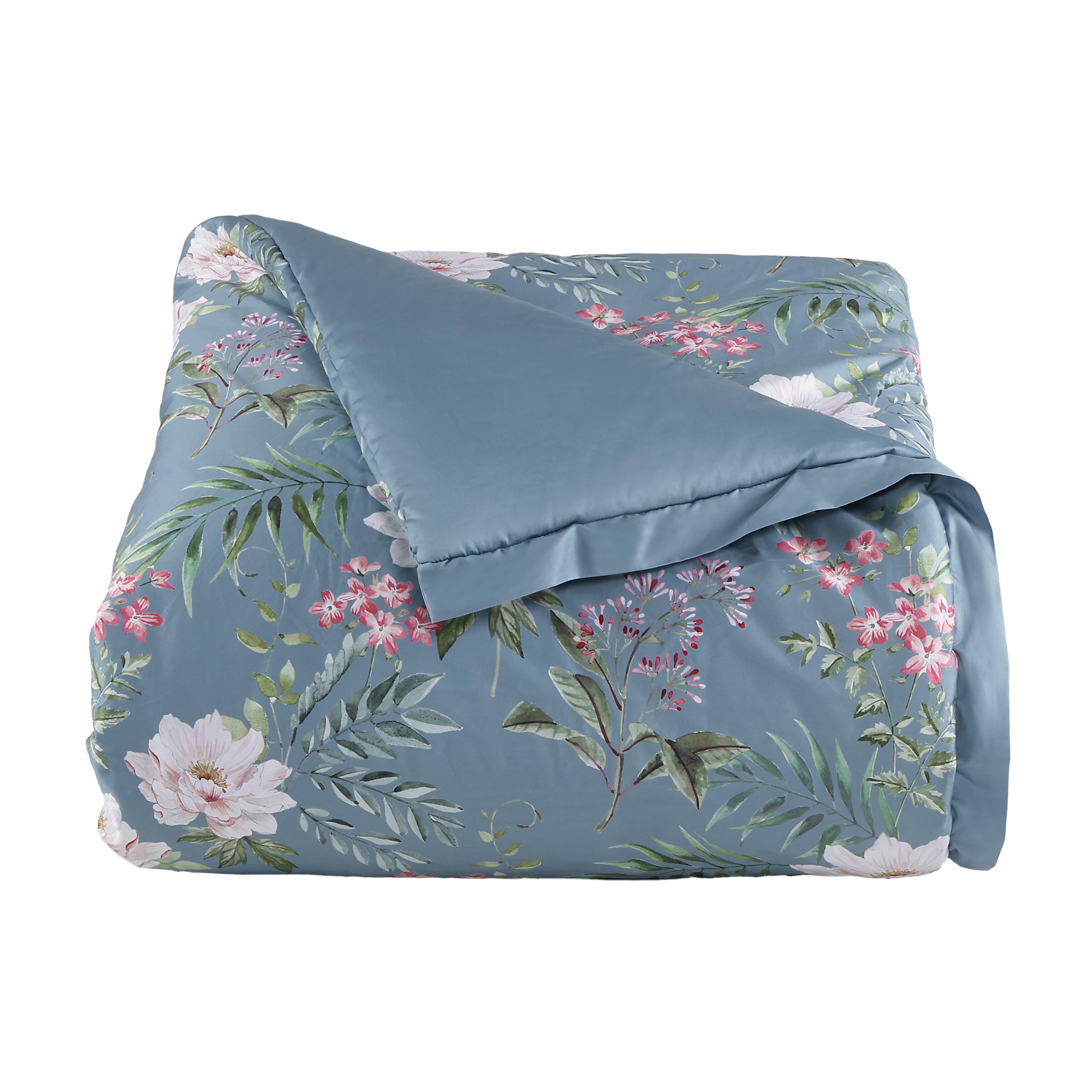 J. Queen Cottage Savannah 3 Piece King/California King Comforter Set, Blue, rollover
