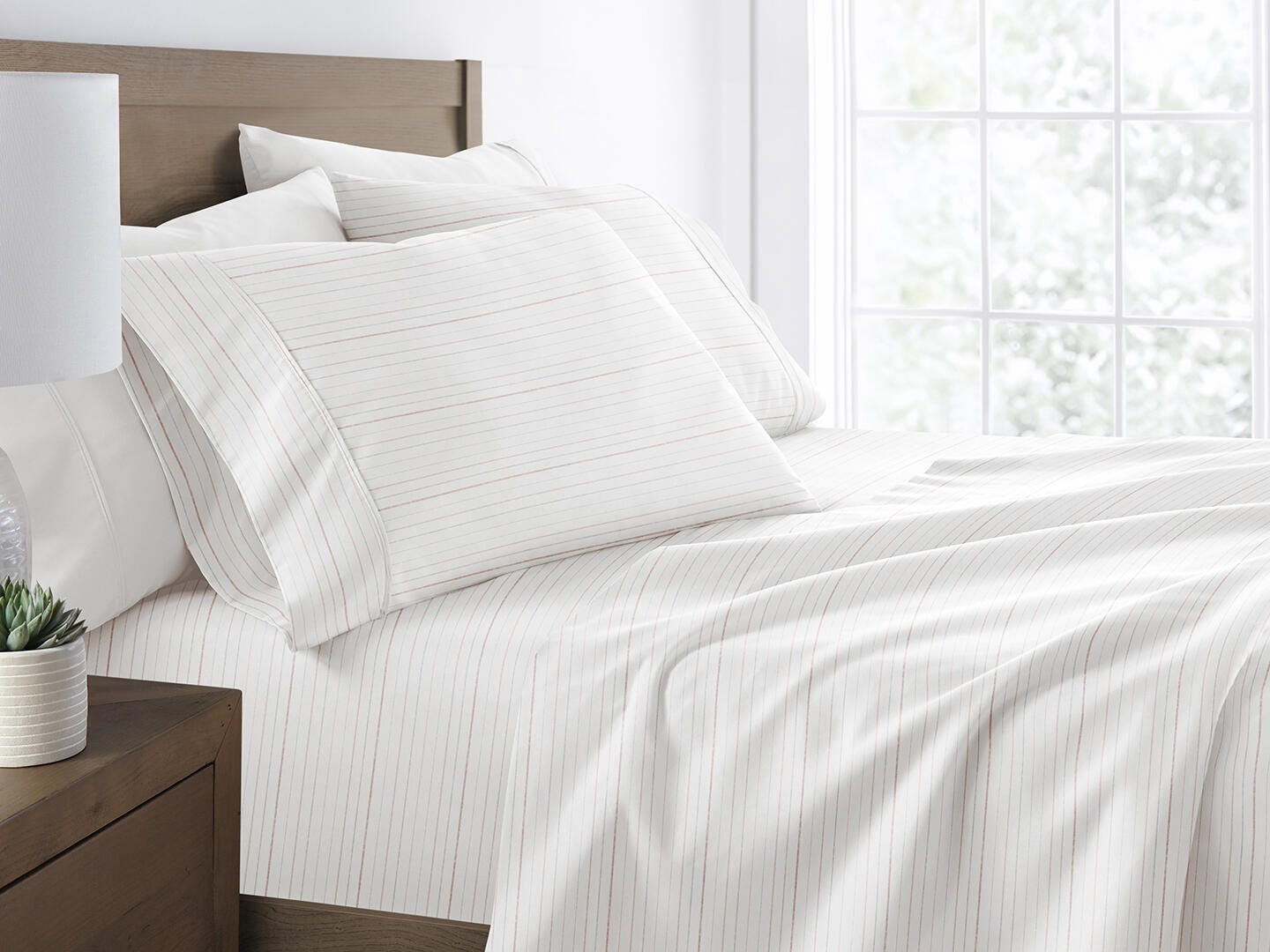 iEnjoy Home Soft Stitch 4 Piece California King Sheet Set, Multi, large