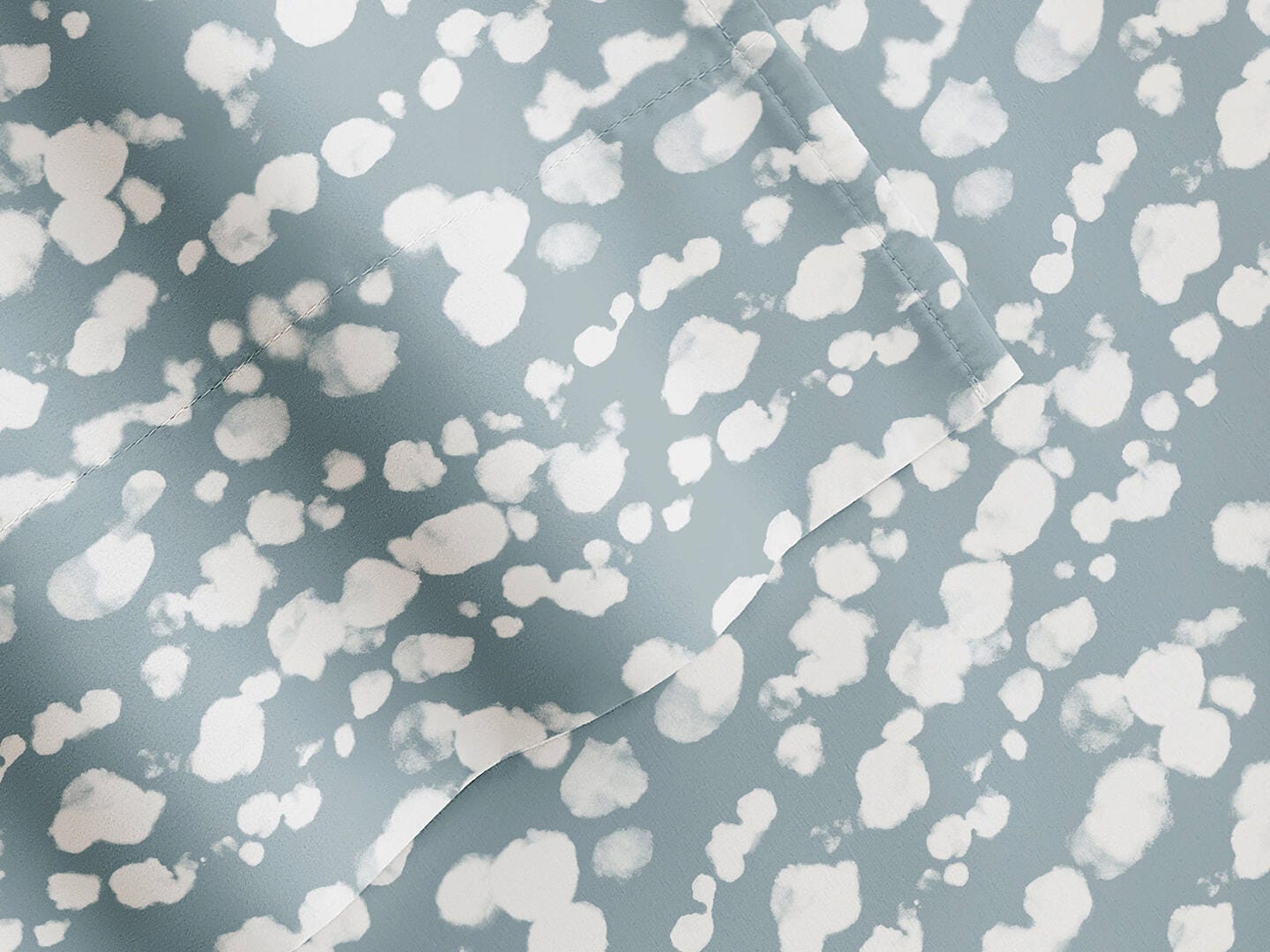 iEnjoy Home Cloud Burst 4 Piece Full Sheet Set, Blue, large