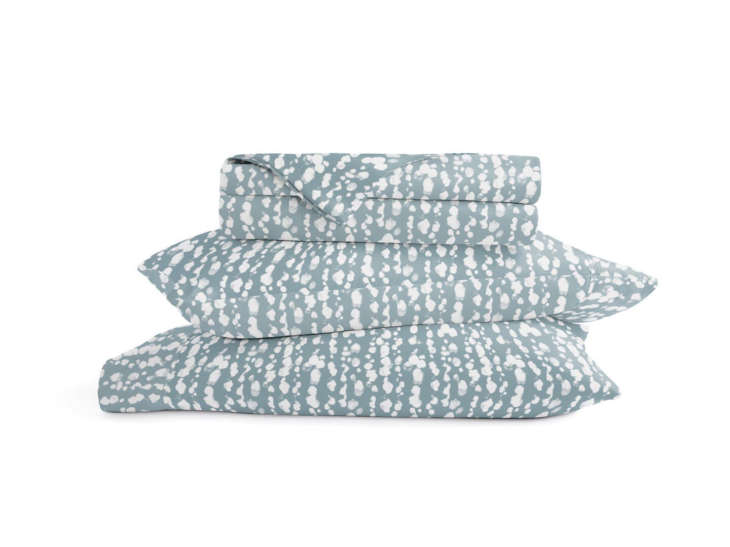 Ashley Ienjoy Home Cloud Burst 4 Piece Queen Sheet Set In Blue