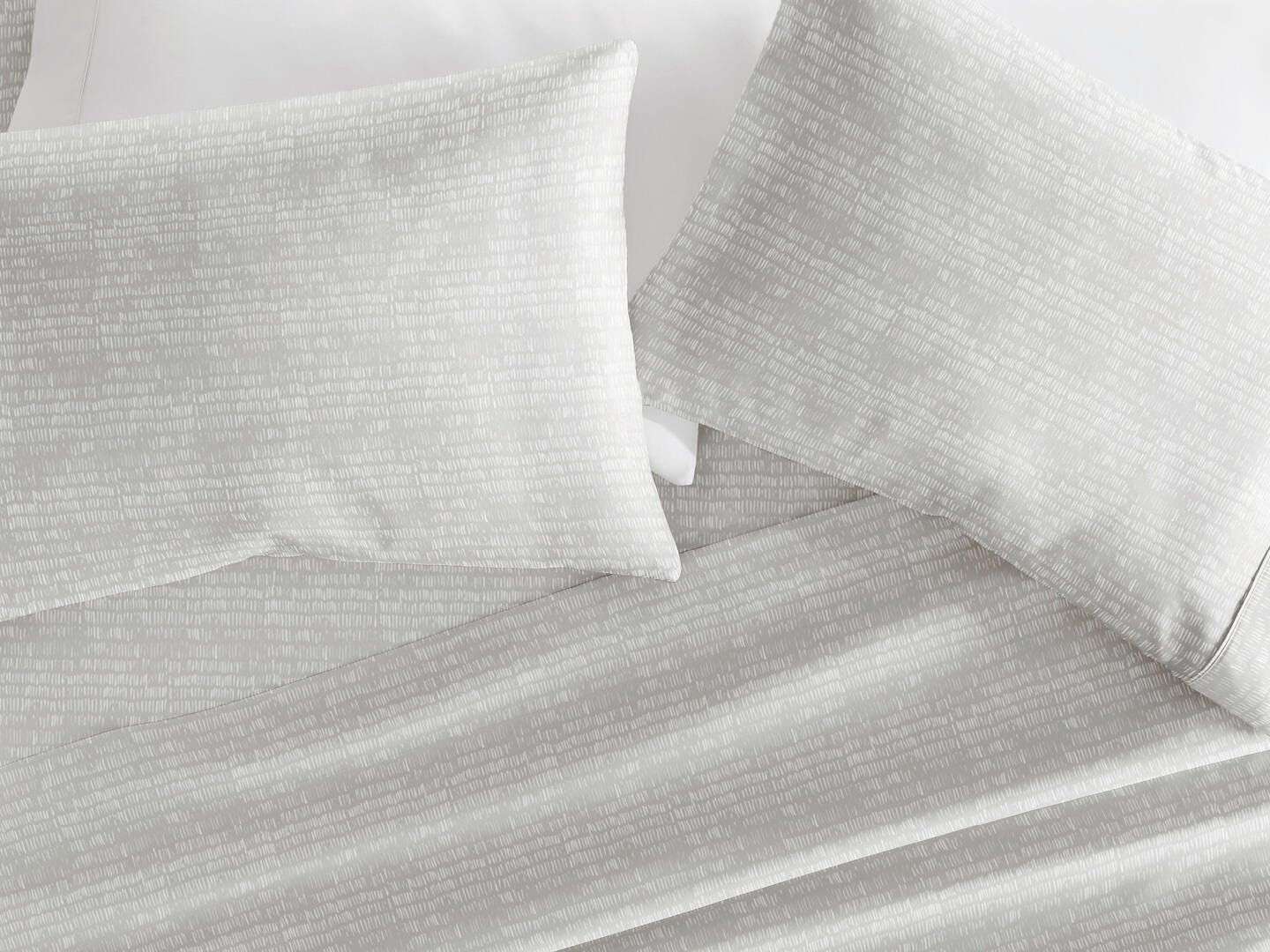 iEnjoy Home Dashed Lines 4 Piece Full Sheet Set, Gray, large