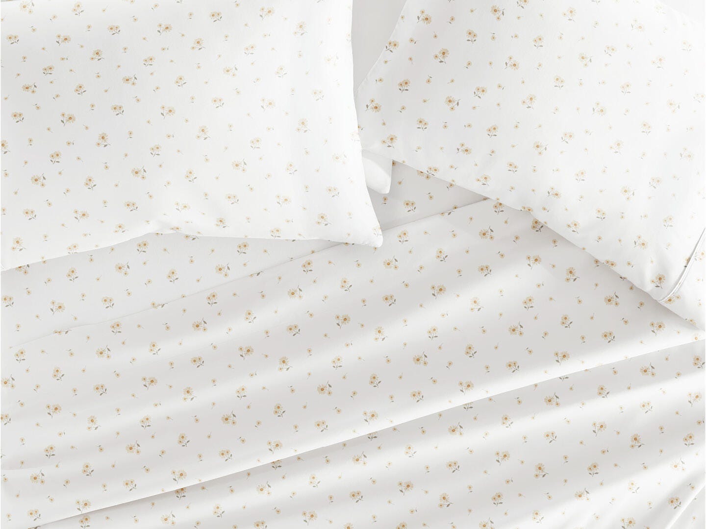 iEnjoy Home 4 Piece King Sheet Set, Yellow/Green, large