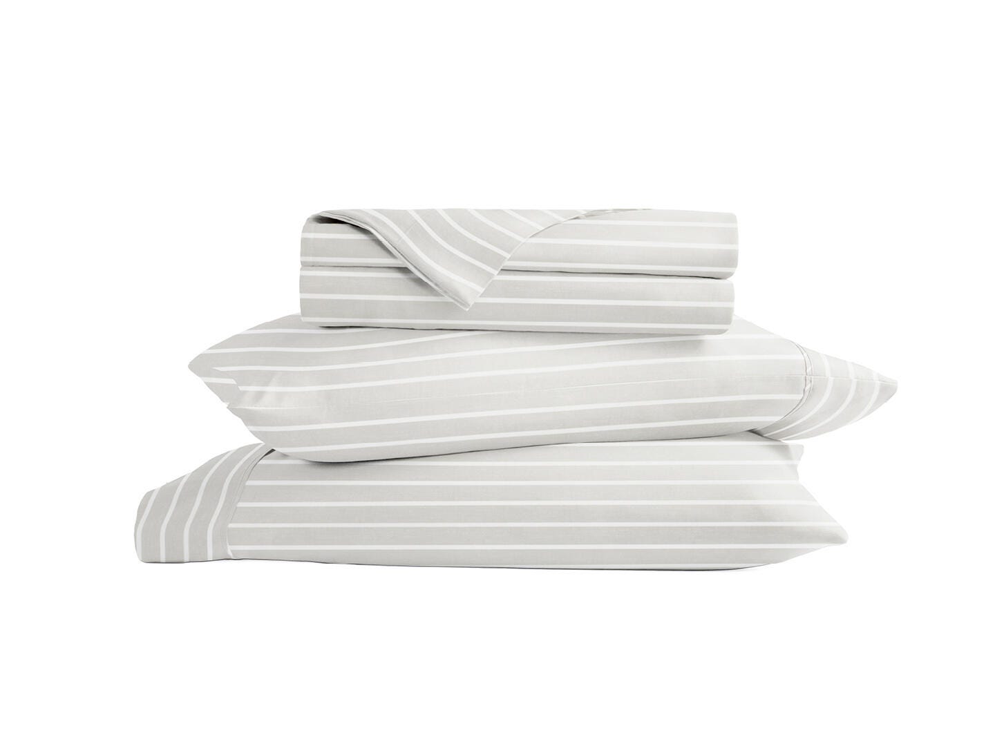 iEnjoy Home Awning 4 Piece Queen Sheet Set, Light Gray, rollover