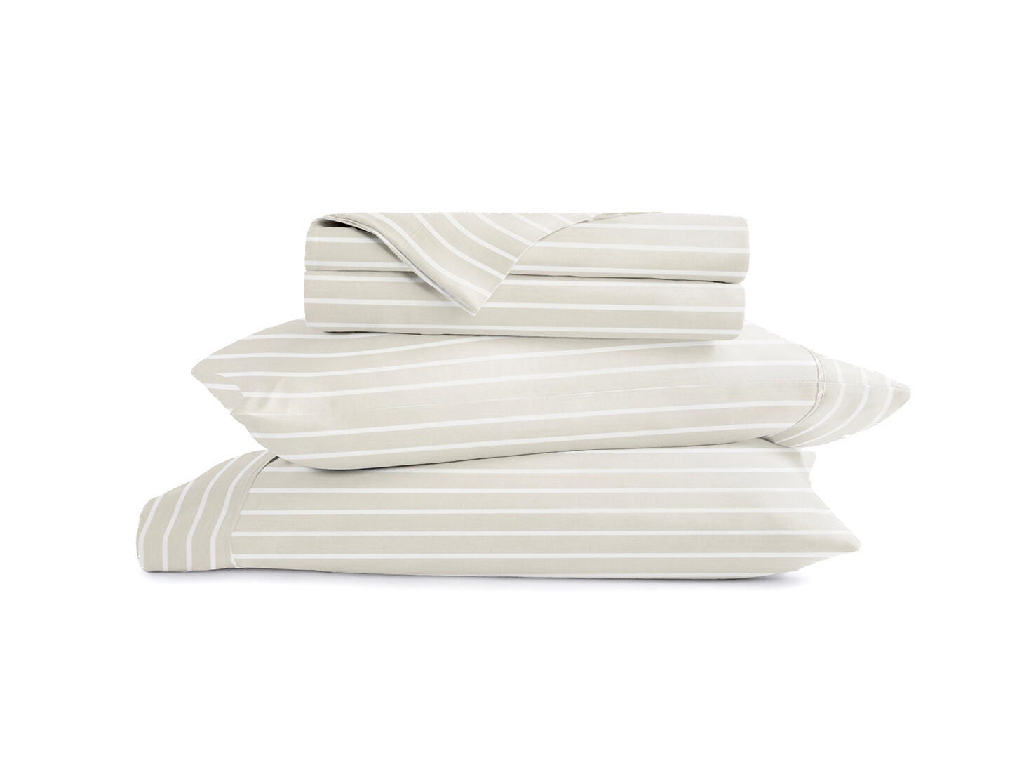 iEnjoy Home Awning 4 Piece Queen Sheet Set, Natural/Beige, rollover