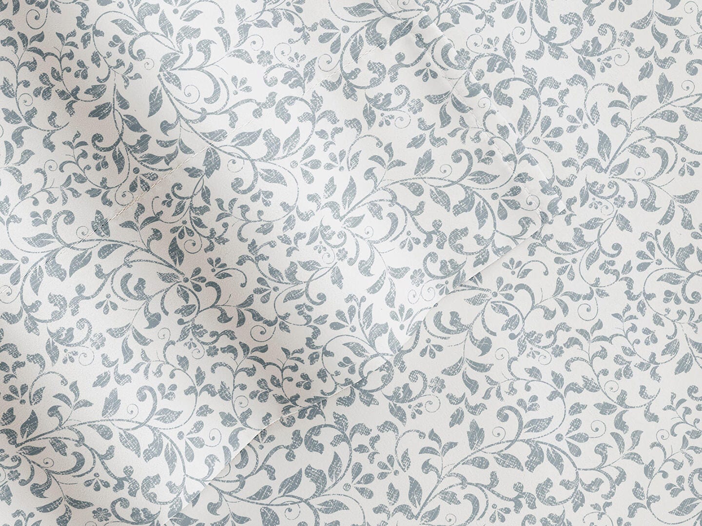 iEnjoy Home Vine 4 Piece King Sheet Set, Dusty Blue, large