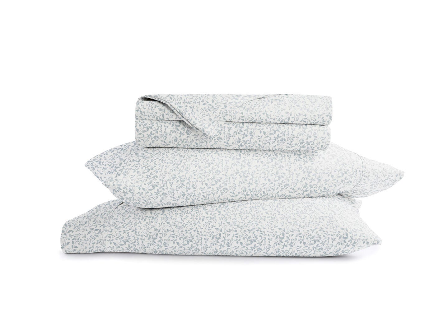 iEnjoy Home Vine 4 Piece Queen Sheet Set, Dusty Blue, rollover