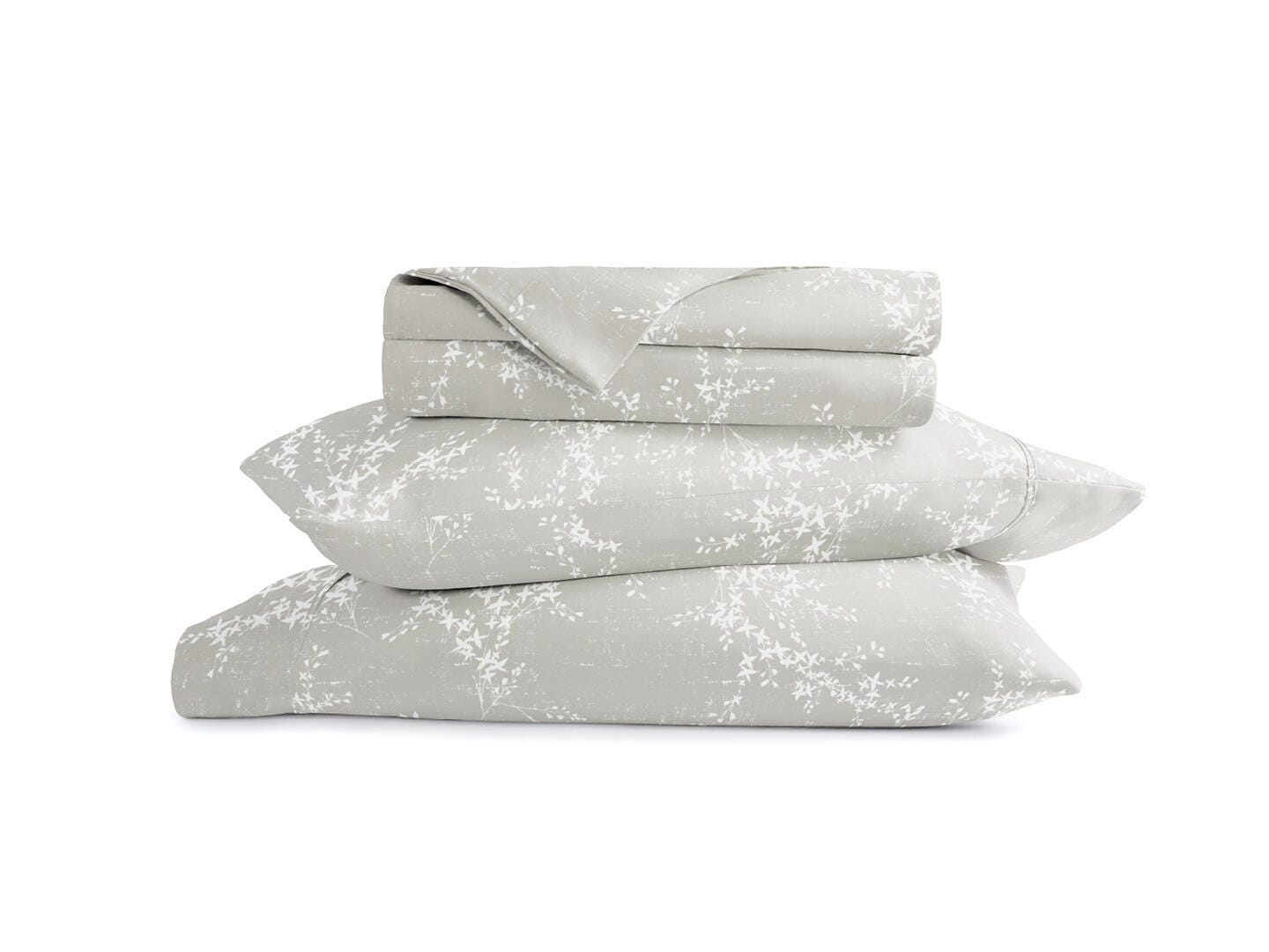 Ashley Ienjoy Home Willow 4 Piece California King Sheet Set In Harbour Mist