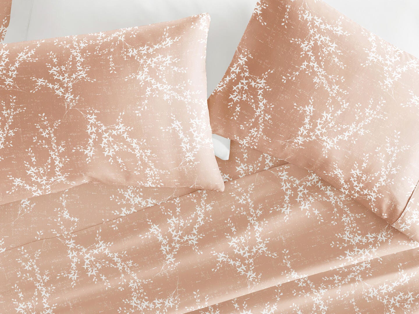 iEnjoy Home Willow 4 Piece Full Sheet Set, Apricot, large