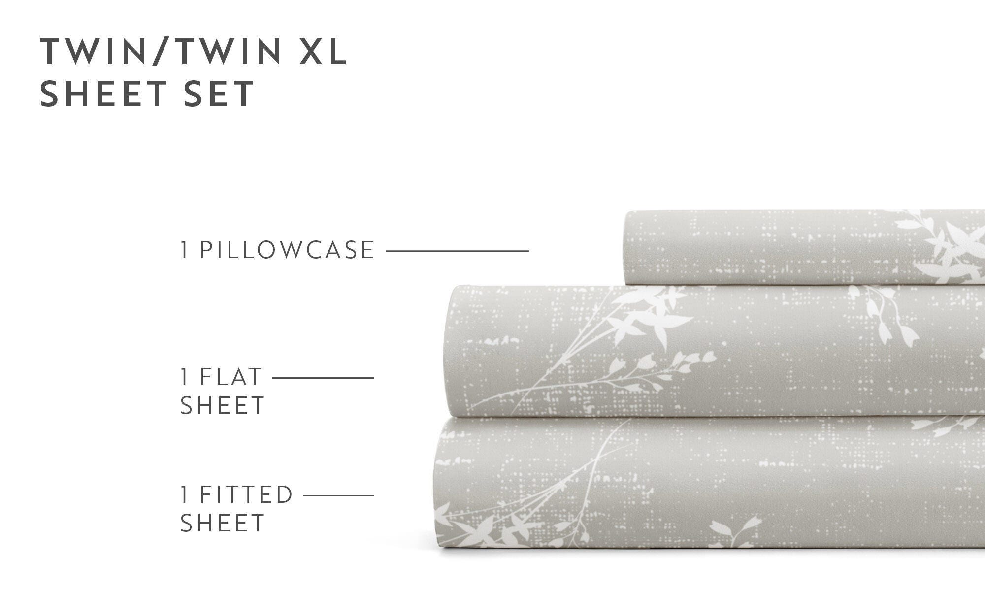 iEnjoy Home Willow 4 Piece Queen Sheet Set, Harbour Mist, large