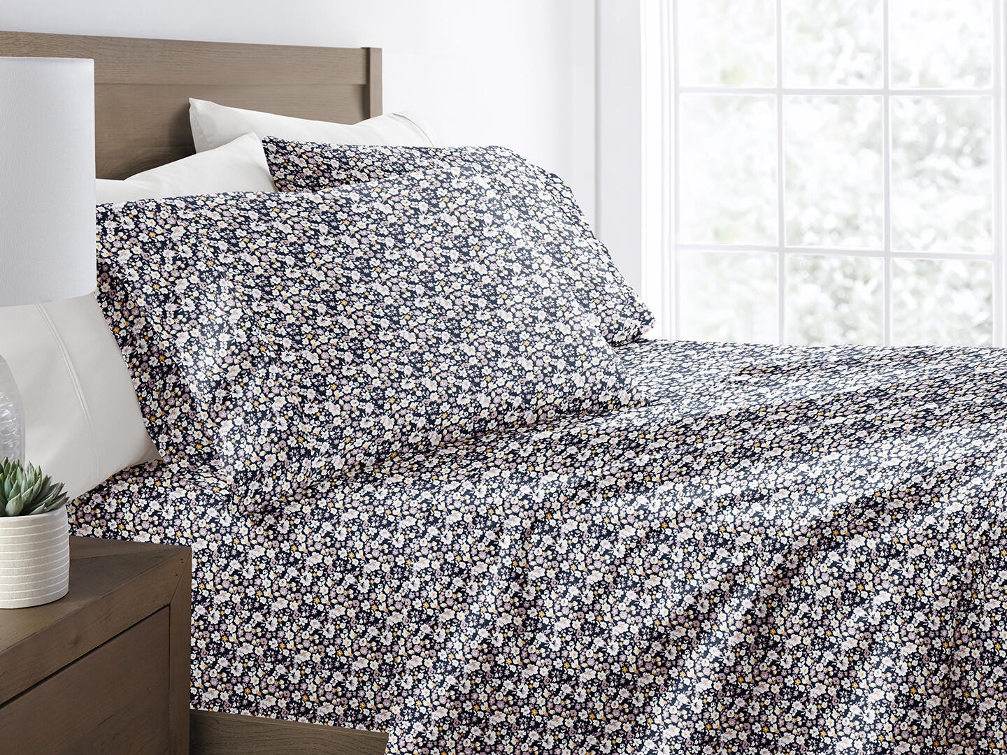 iEnjoy Home Dream 4 Piece Full Sheet Set, Navy/Blue, large