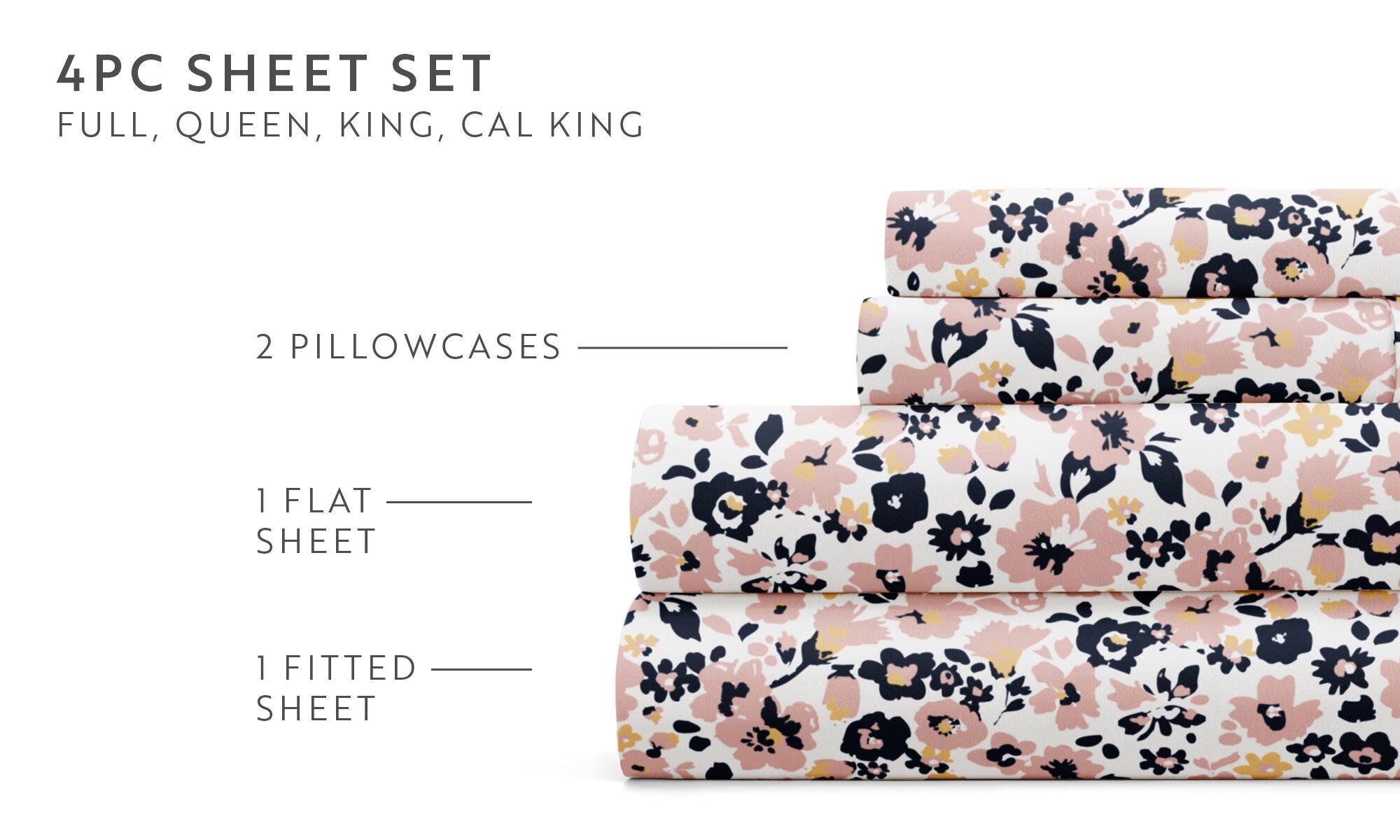 iEnjoy Home Dream 4 Piece Twin Sheet Set, Mauve, large