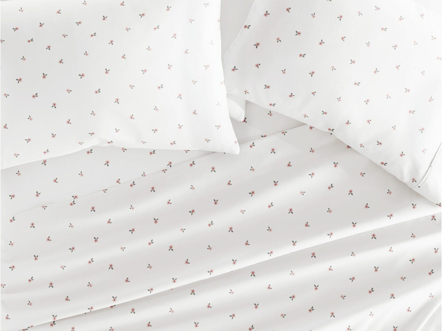 iEnjoy Home Floral 4 Piece Full Sheet Set, Pink, large