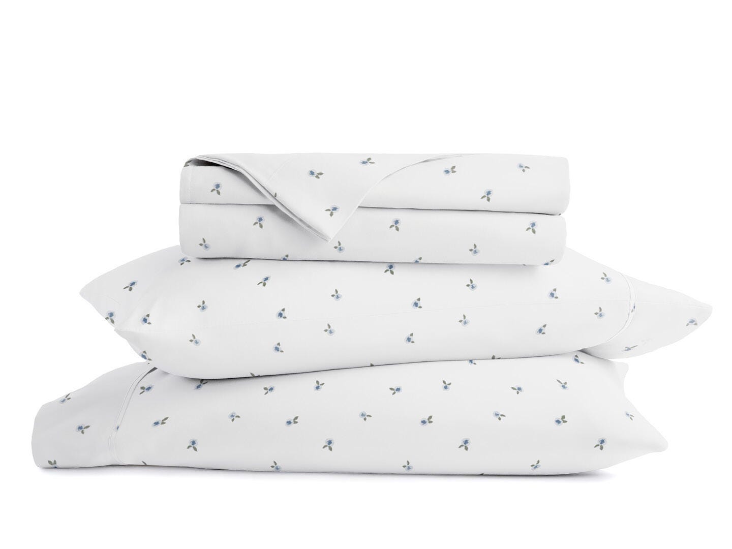 Ashley Ienjoy Home Floral 4 Piece Twin Xl Sheet Set In White/blue