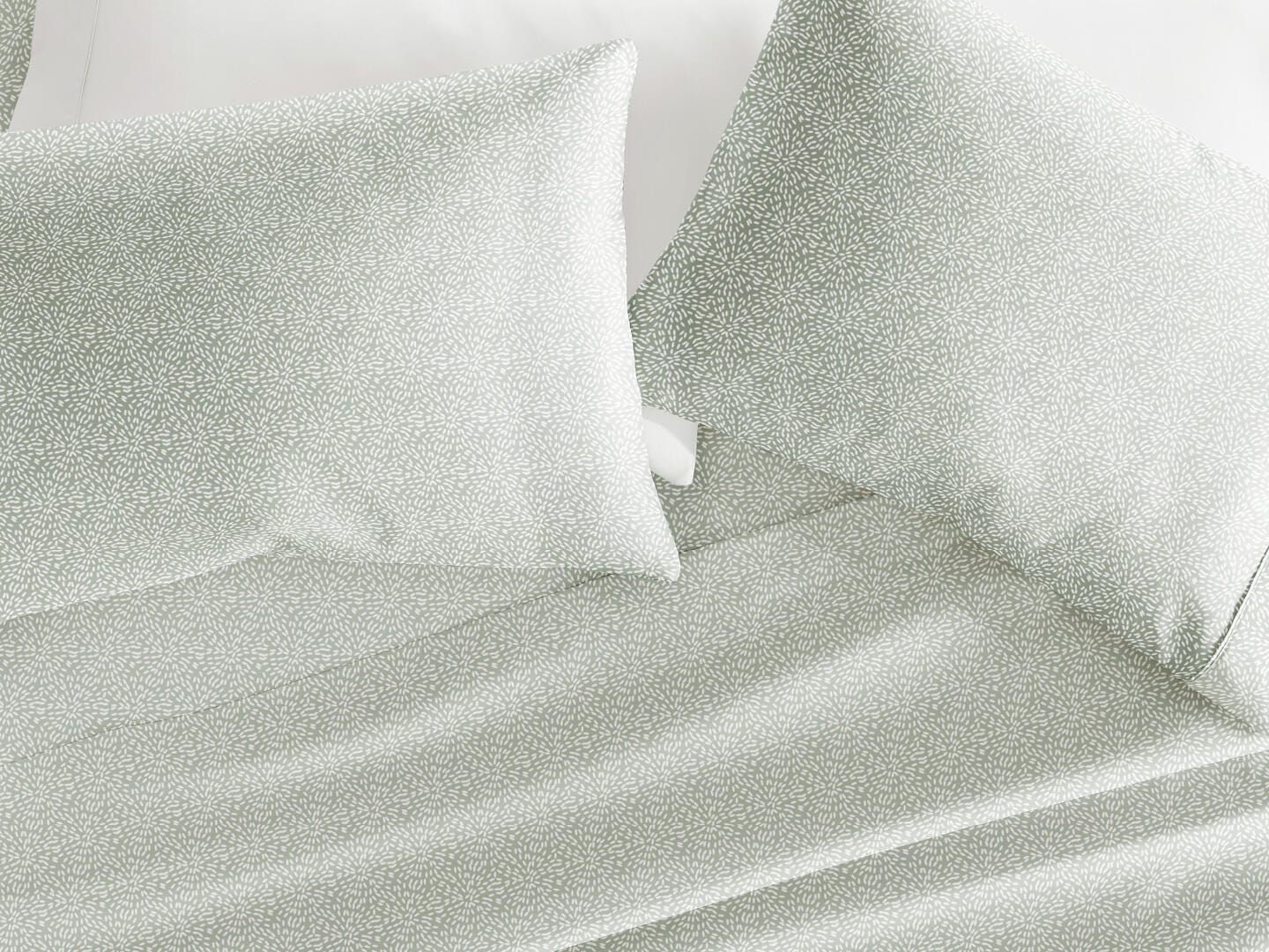 iEnjoy Home Double Brushed Pattern 4 Piece Full Sheet Set, Green, large