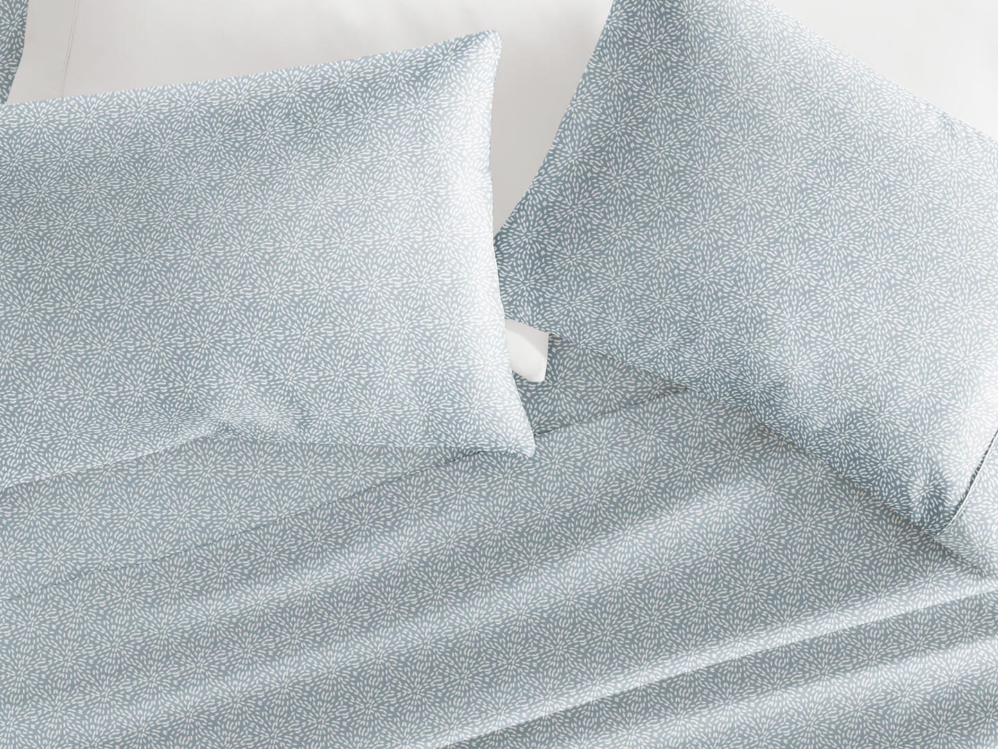 iEnjoy Home Double Brushed Pattern 4 Piece Full Sheet Set, Sky Blue, large
