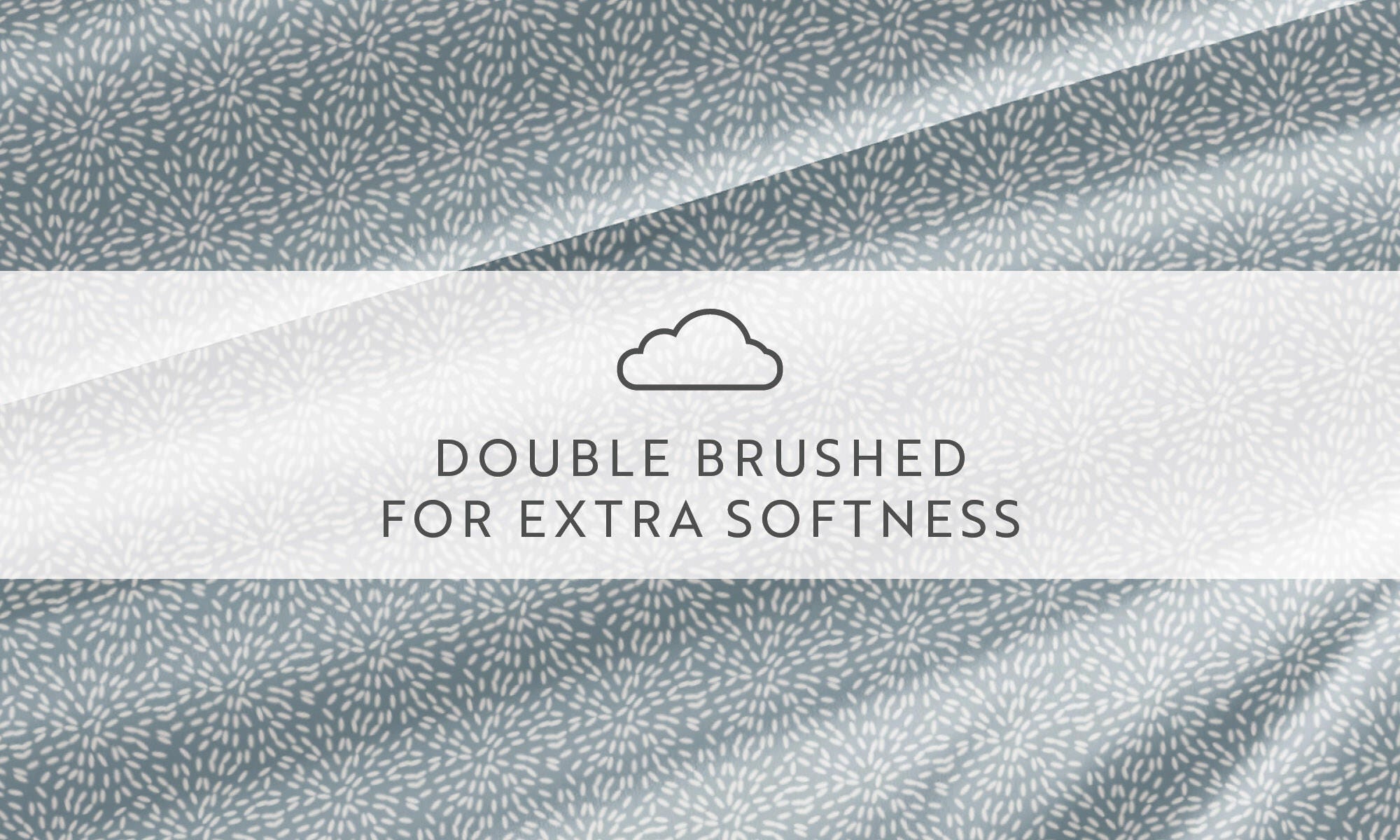 iEnjoy Home Double Brushed Pattern 4 Piece Full Sheet Set, Sky Blue, large