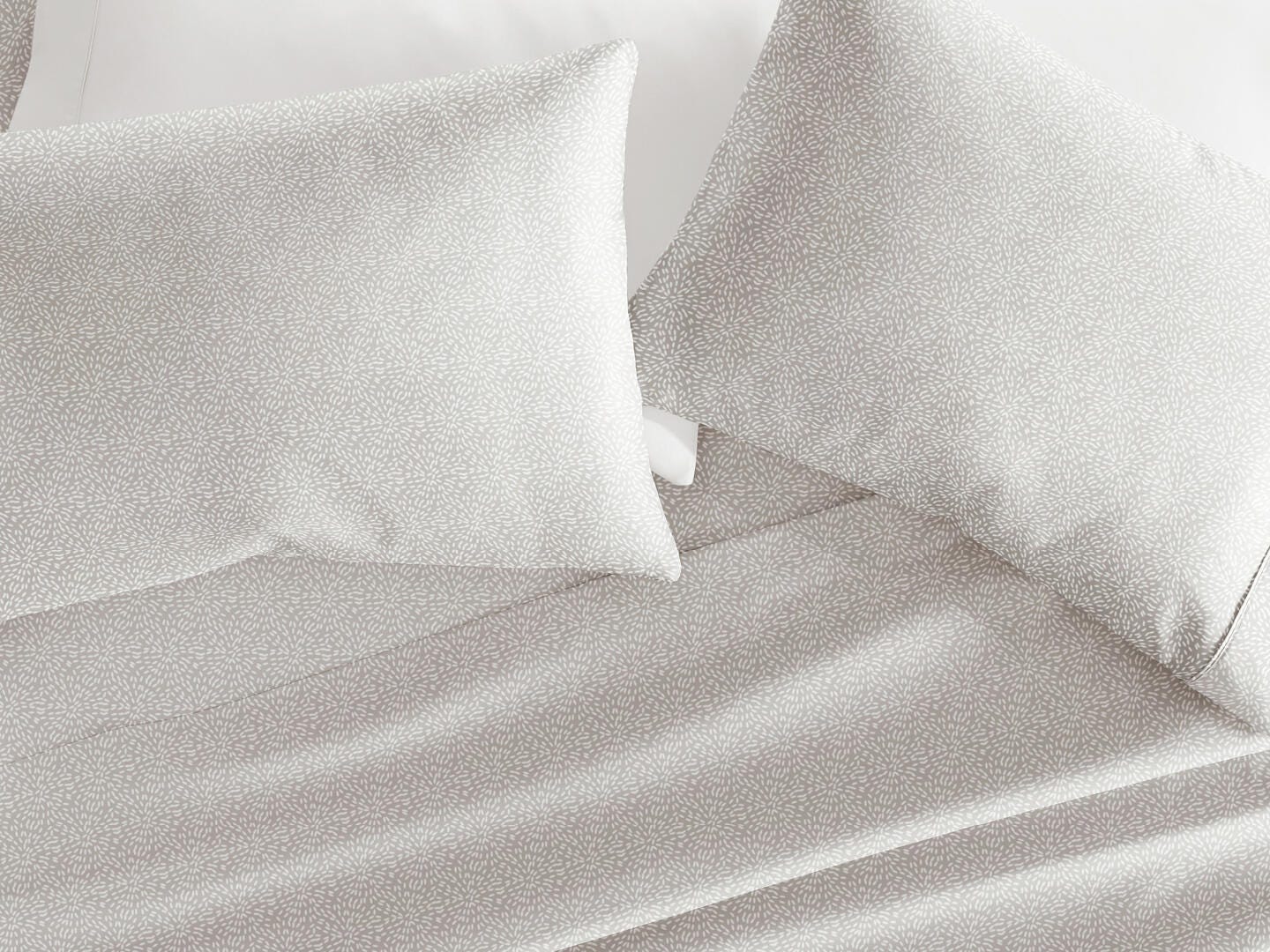 iEnjoy Home Double Brushed Pattern 4 Piece King Sheet Set, Light Gray, large