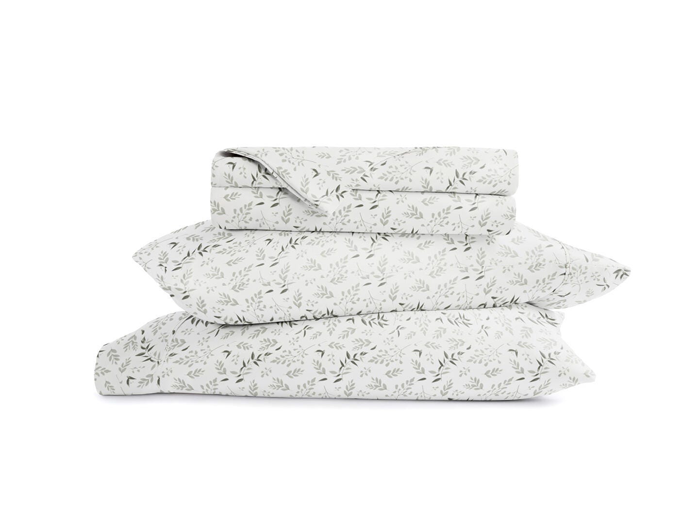 Ashley Ienjoy Home Foliage 4 Piece California King Sheet Set In White