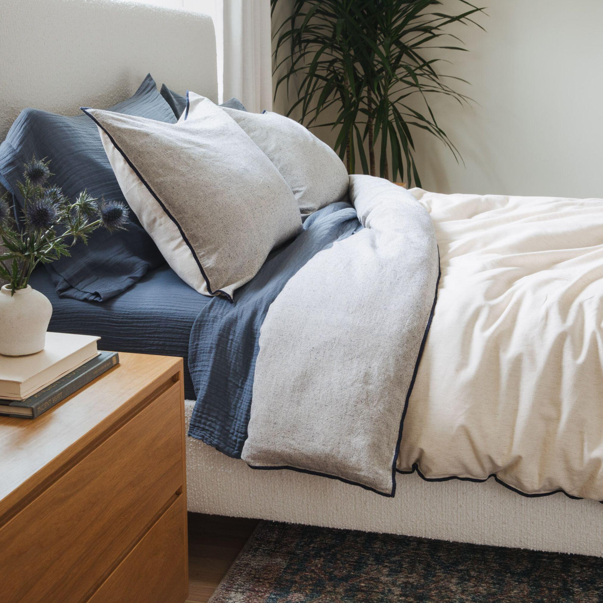 Crane Home Oasis Tranquil Textured Sham, Gray, large