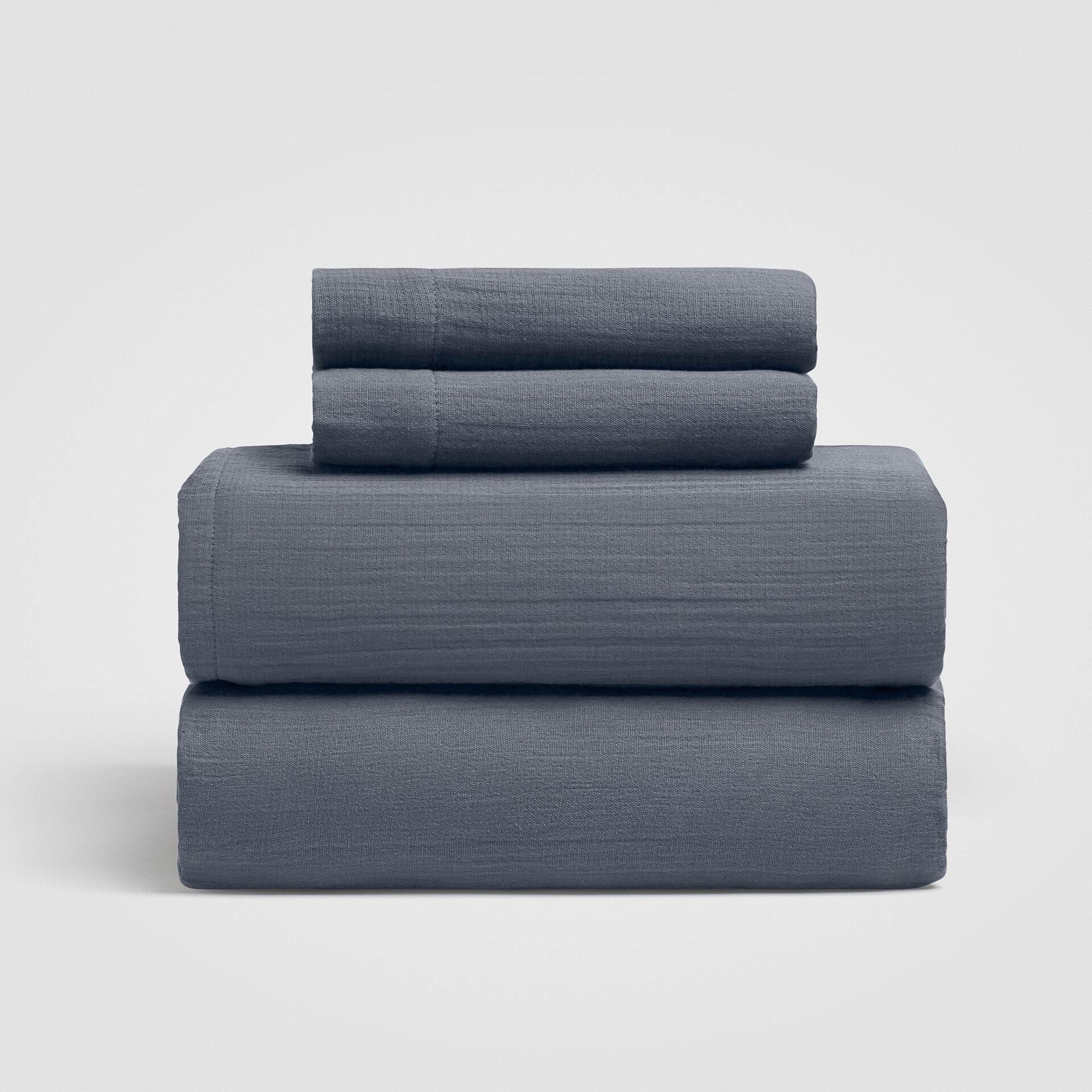 Crane Home Oasis 4 Piece King Sheet Set, Blue, rollover