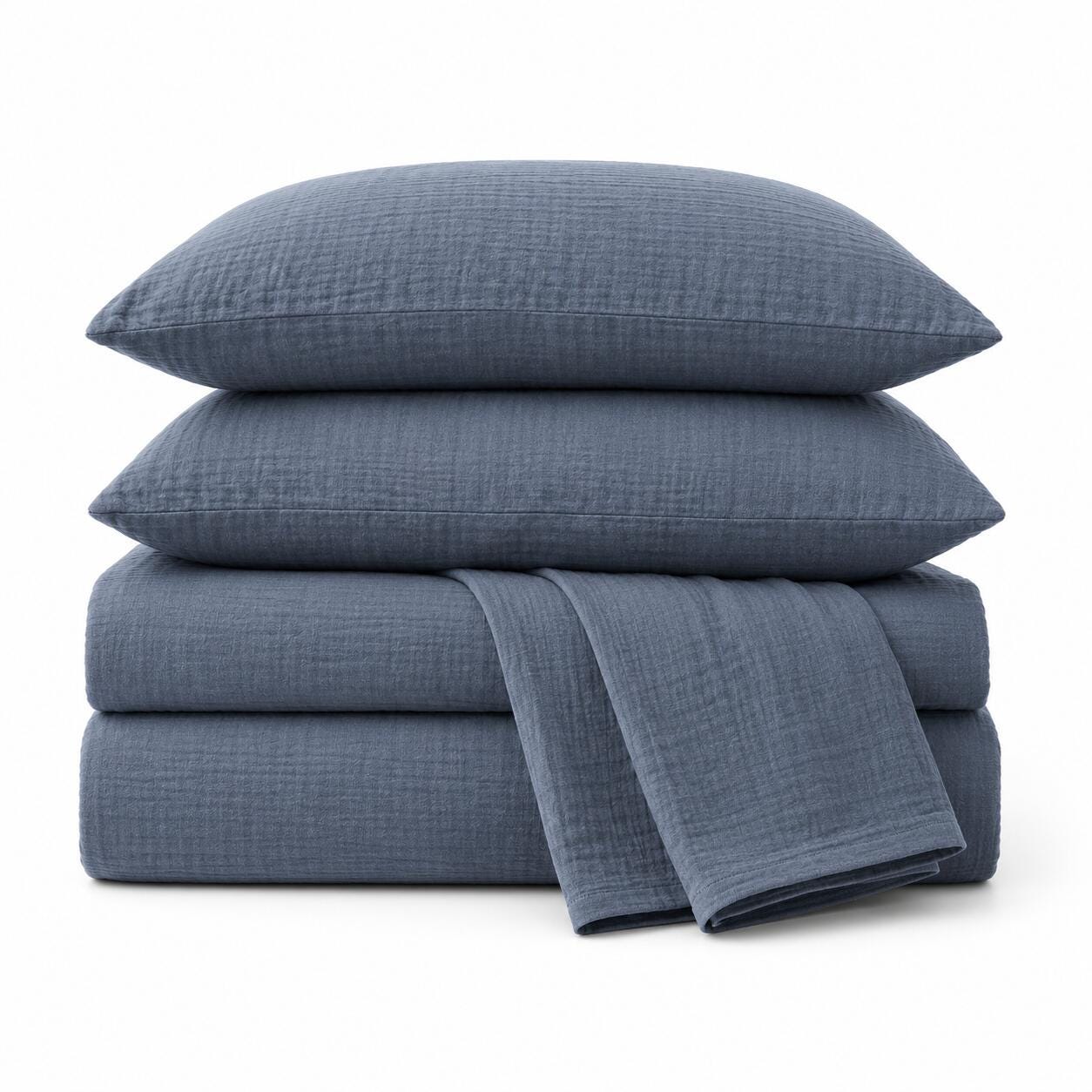 Crane Home Oasis 2 Piece King Sheet Set, Blue, rollover