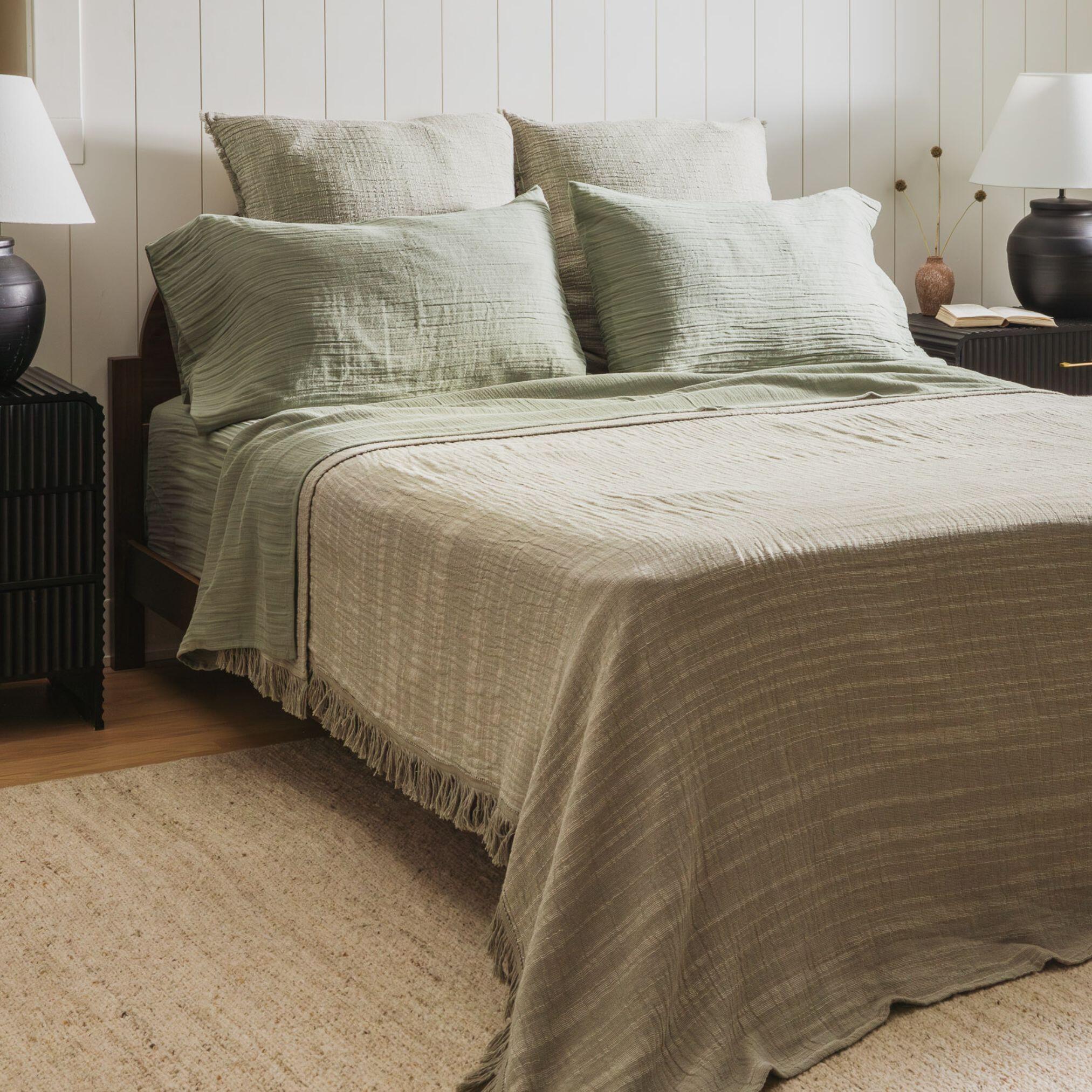Crane Home Zen 4 Piece King Comforter Set, Sage Green, large