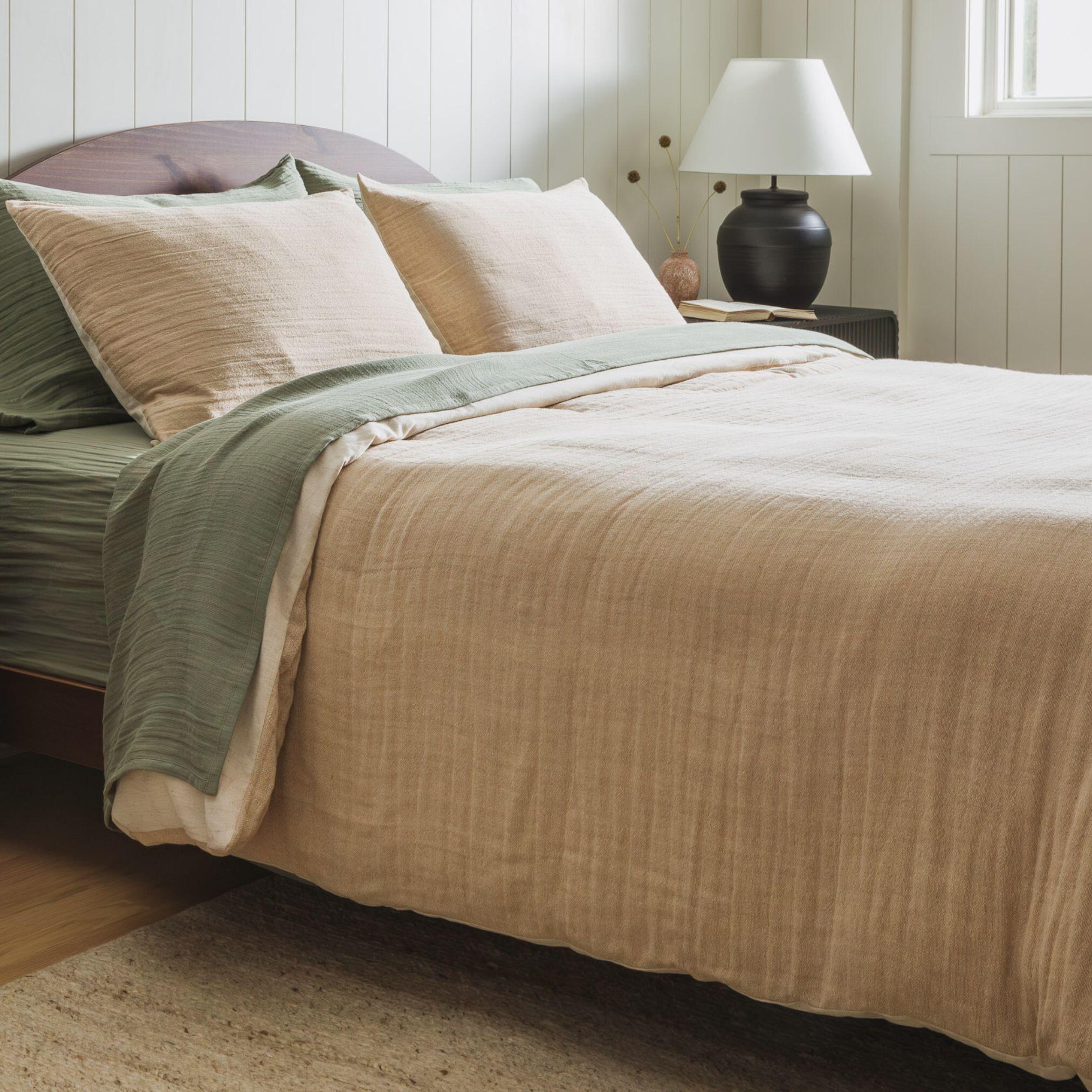 Crane Home Zen 1 Piece Queen Duvet, Sand/Tan, large