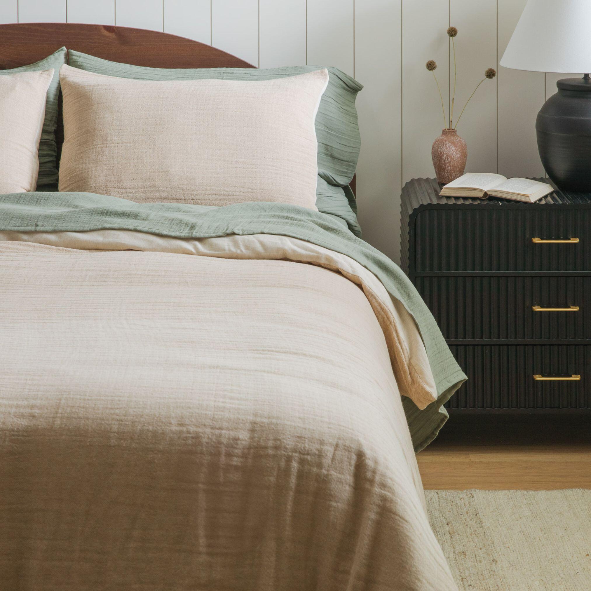 Crane Home Zen 1 Piece King Duvet, Sand/Tan, large