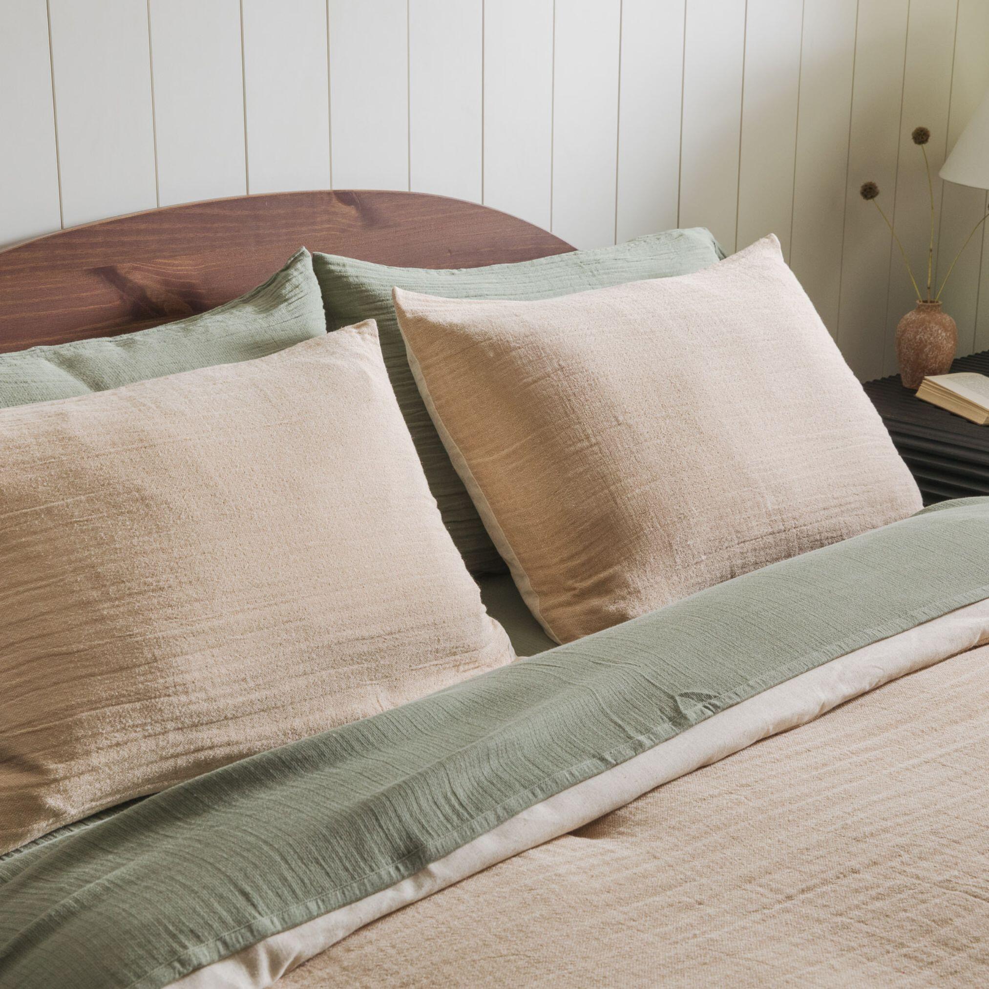 Crane Home Zen Shizen Sham, Beige, rollover