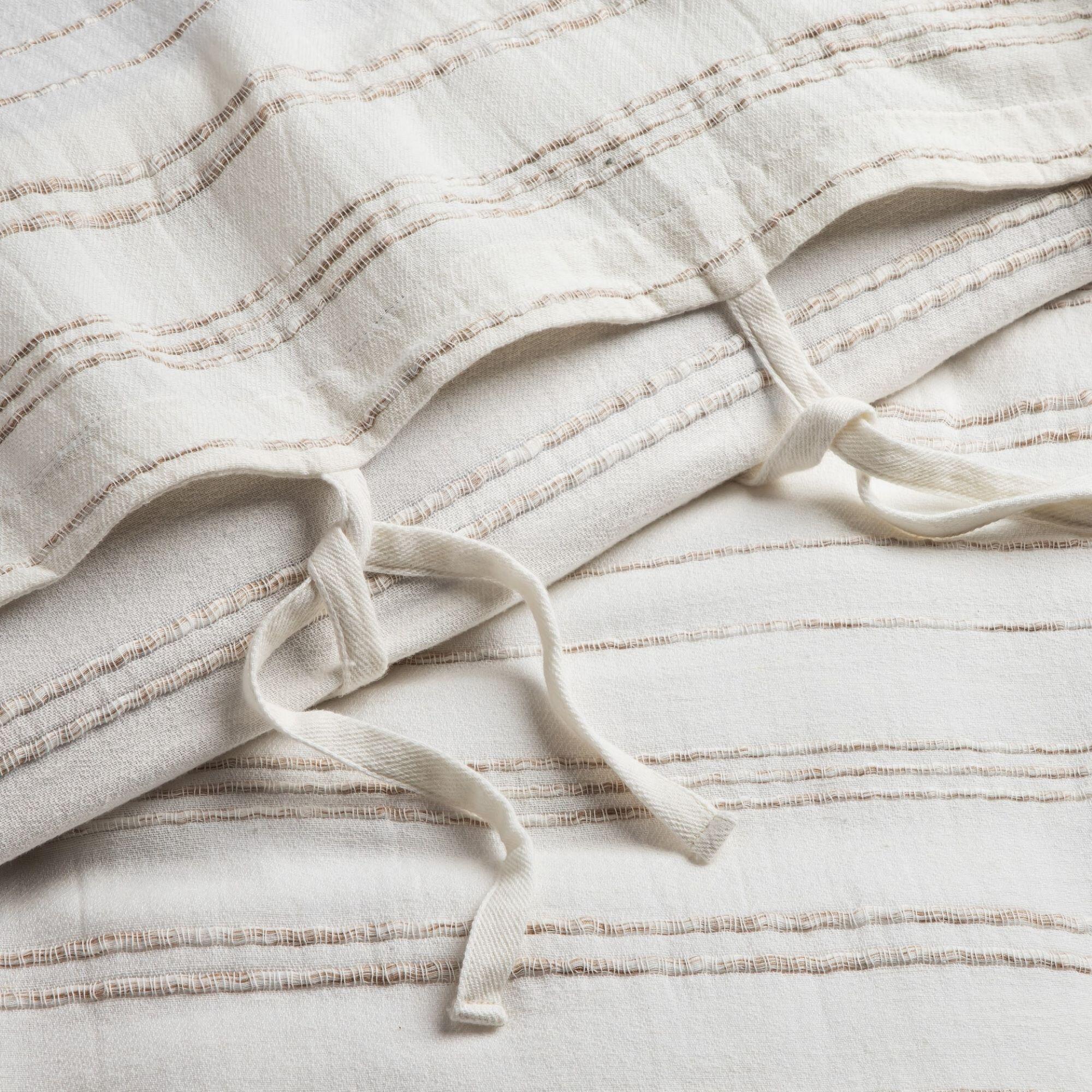 Crane Home Calm 1 Piece Queen Duvet, White/Ivory, large