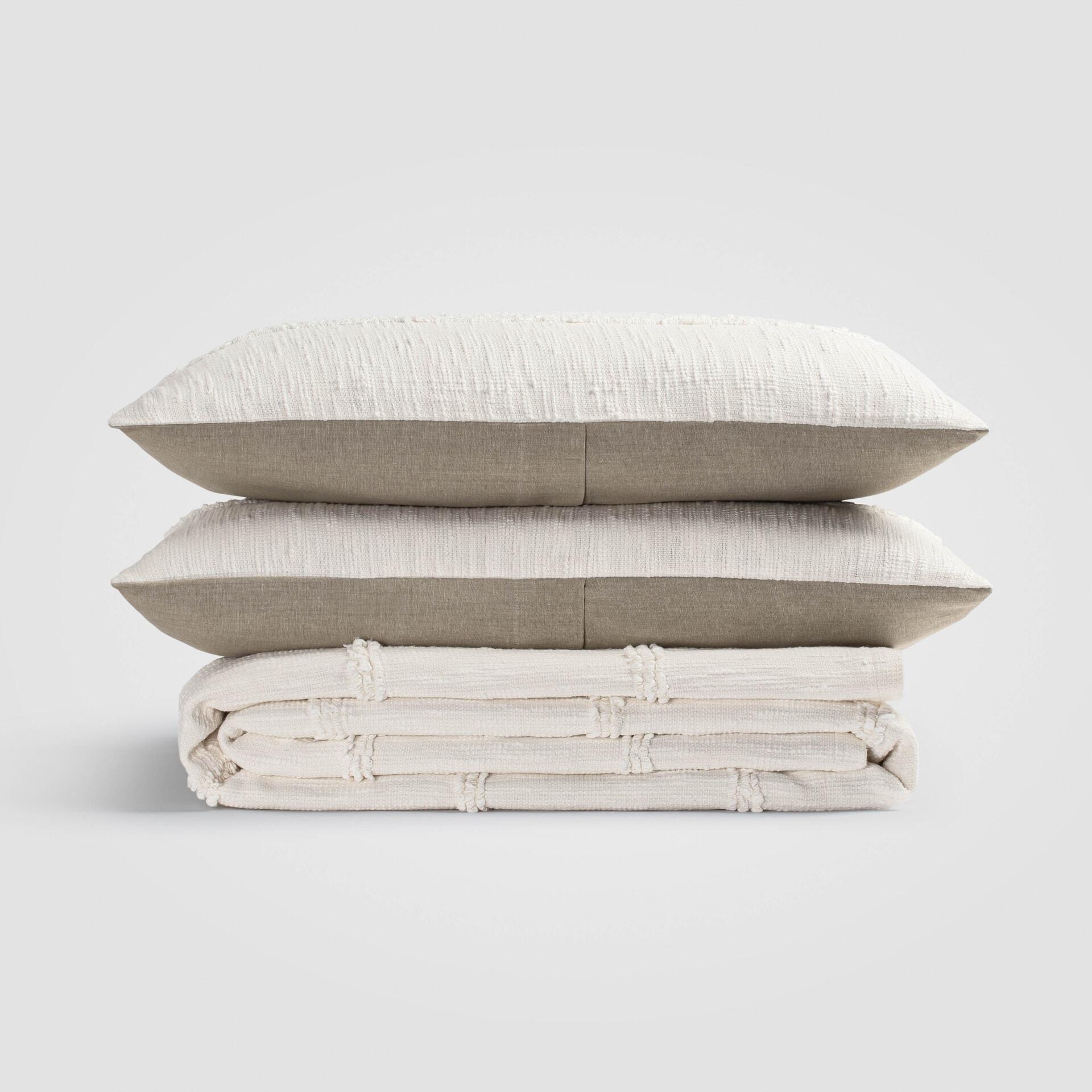 Crane Home Calm 4 Piece King Comforter Set, White, rollover