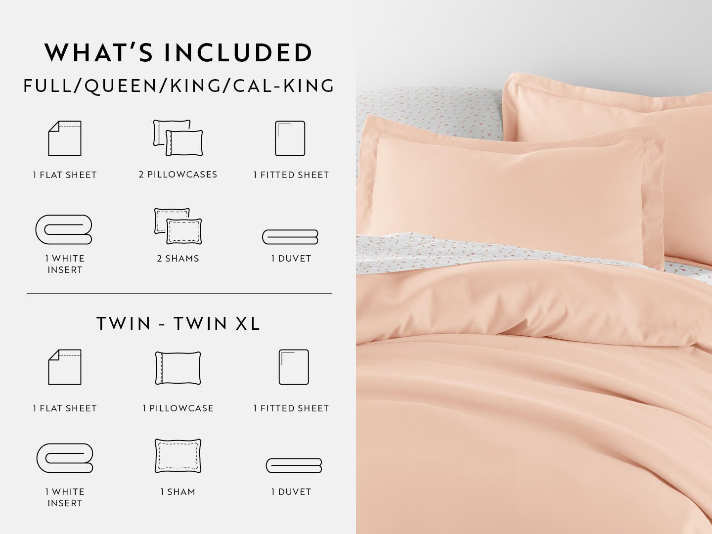 iEnjoy Home Floral 8 Piece King Duvet Set, Pink, large