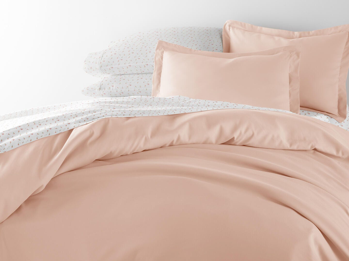 iEnjoy Home Floral 8 Piece Queen Duvet Set, Pink, large