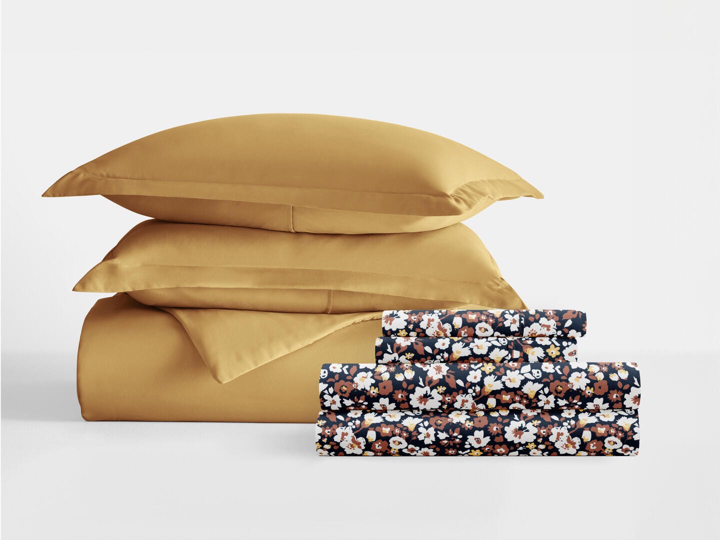 iEnjoy Home Dream 8 Piece Queen Duvet Set, Gold, large