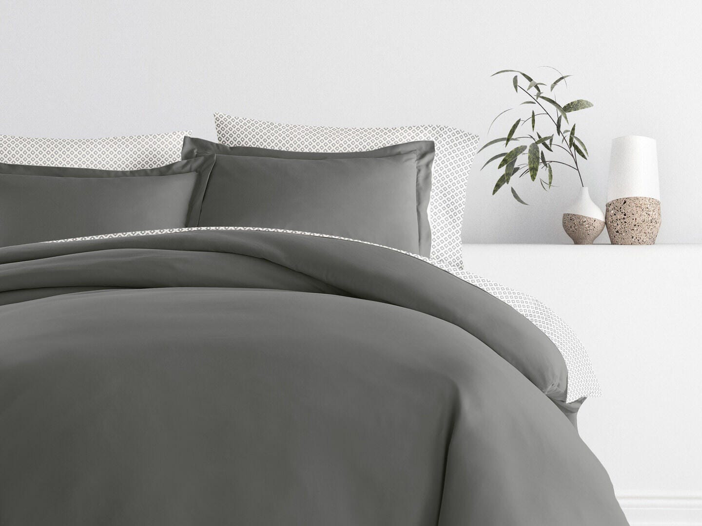 iEnjoy Home Polaris 6 Piece Twin Duvet Set, Polaris Gray, large