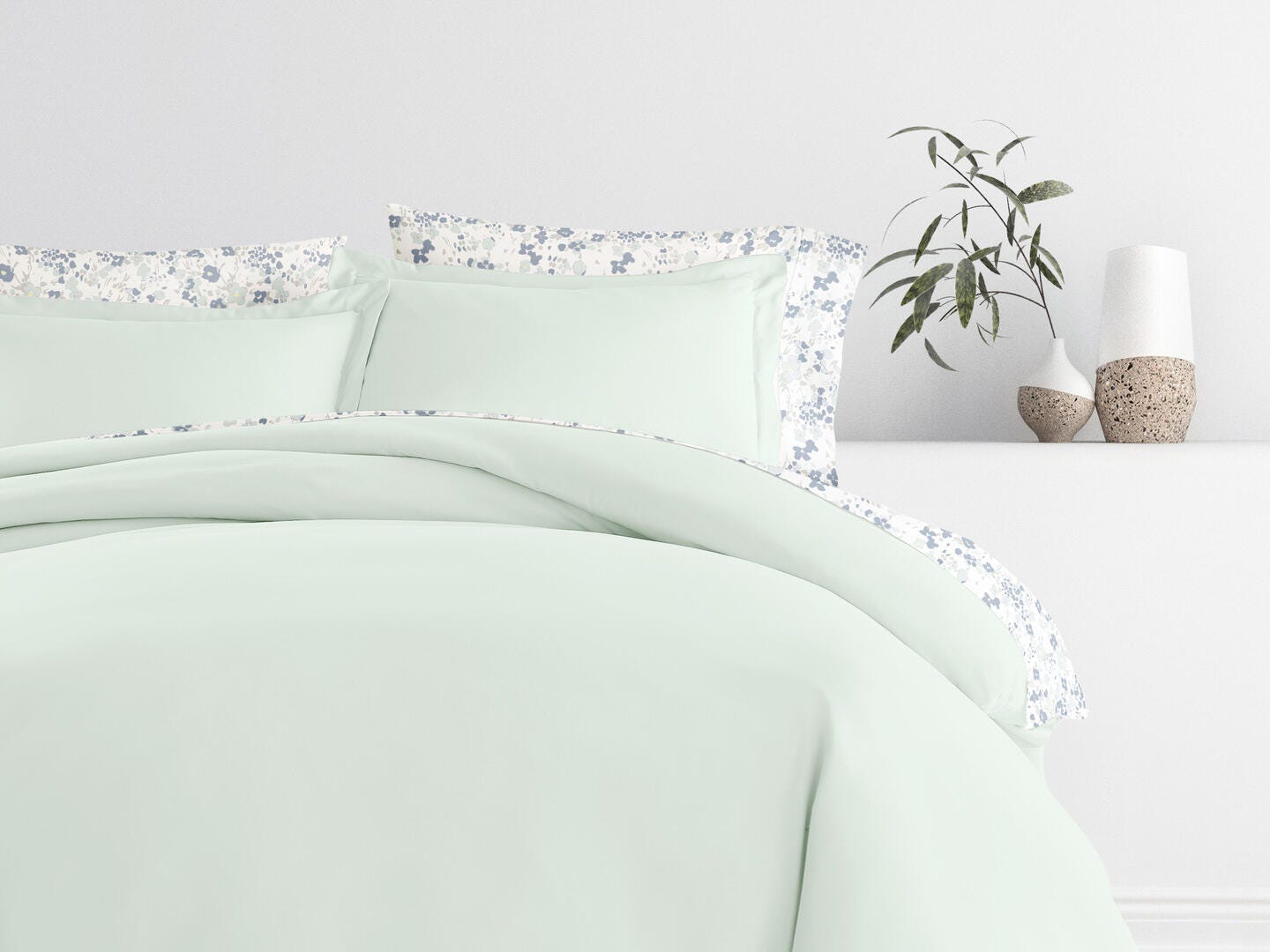 iEnjoy Home 8 Piece California King Duvet Set, Green, large