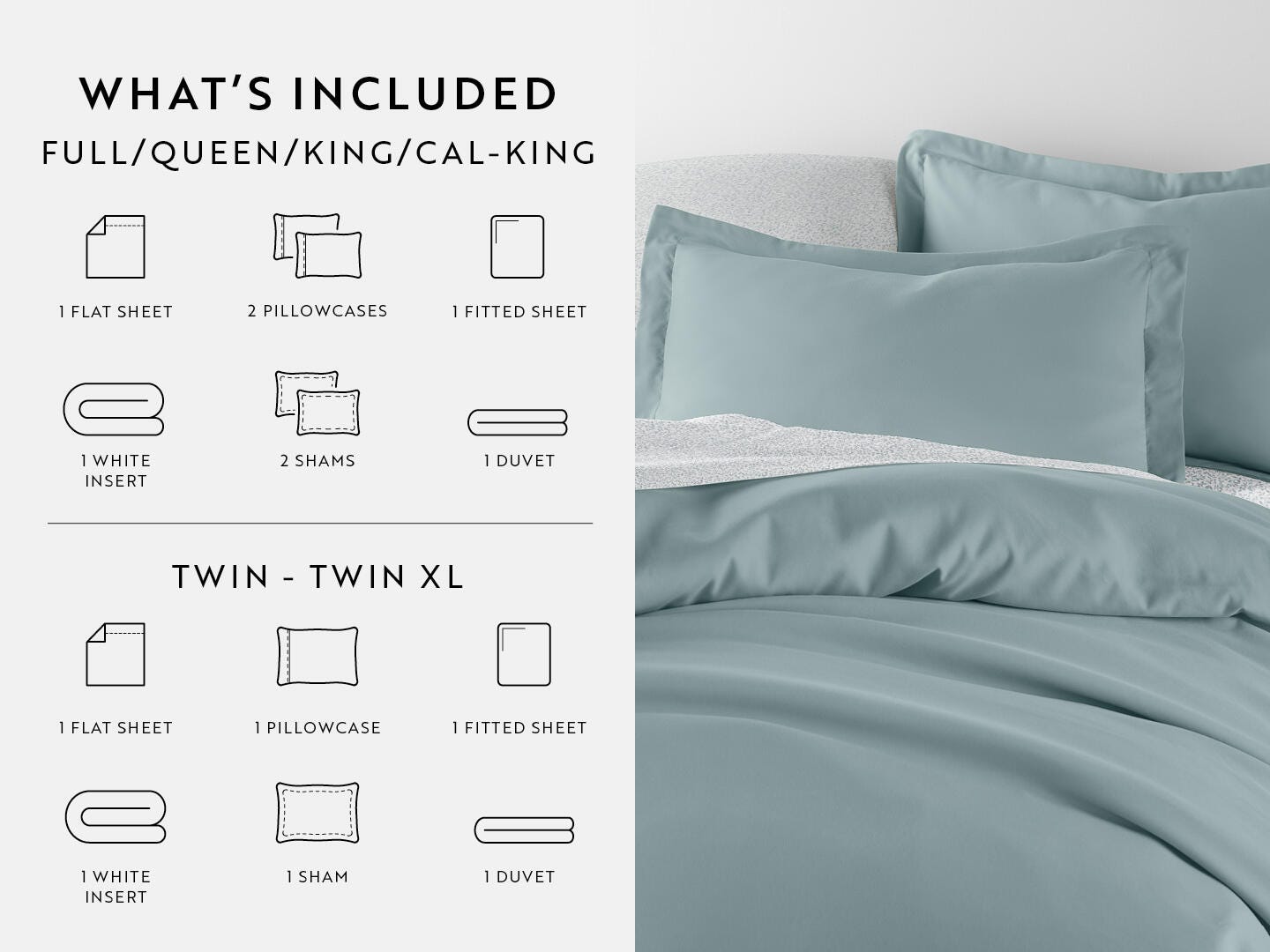 iEnjoy Home Distressed 8 Piece California King Duvet Set, Blue, large