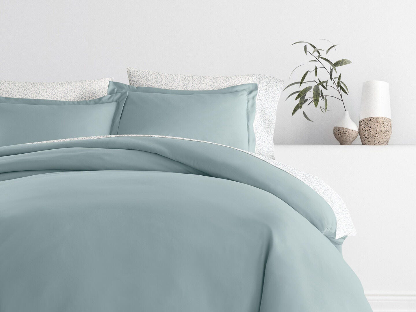 iEnjoy Home Distressed 6 Piece Twin Duvet Set, Blue, large