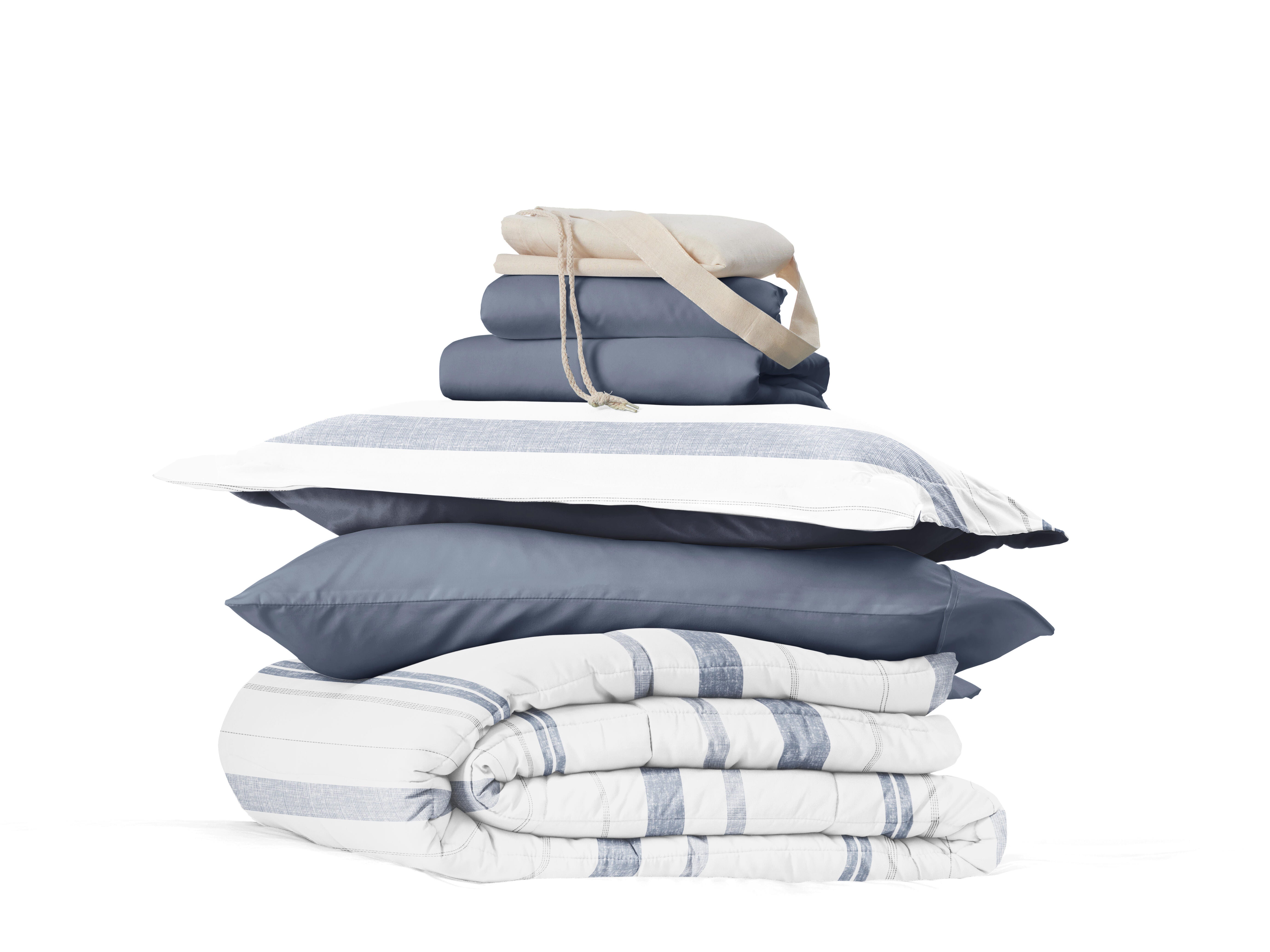 iEnjoy Home Double Striped 8 Piece Twin XL Comforter Set, , rollover