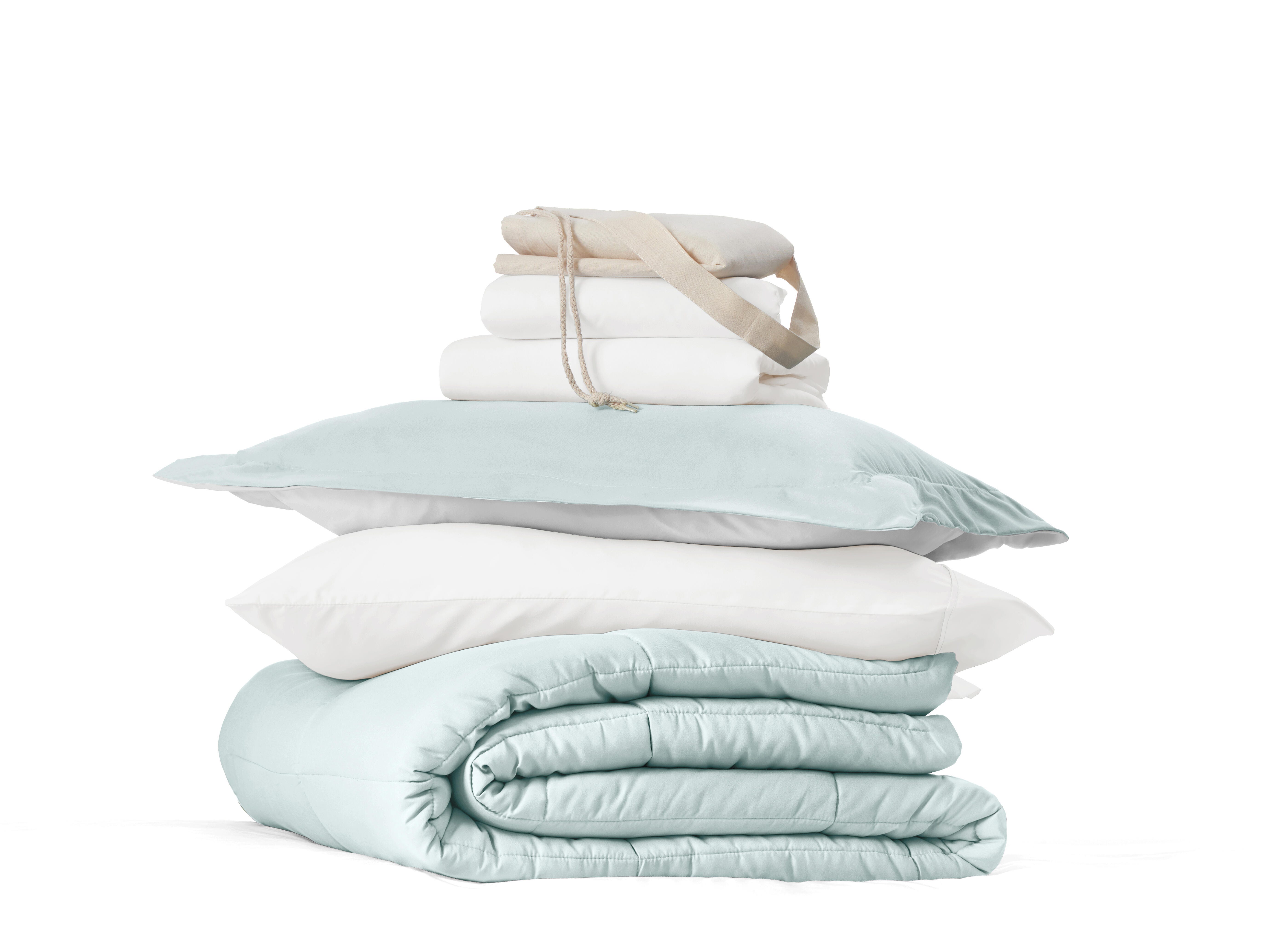 iEnjoy Home Solid 8 Piece Twin XL Comforter Set, Light Gray, rollover