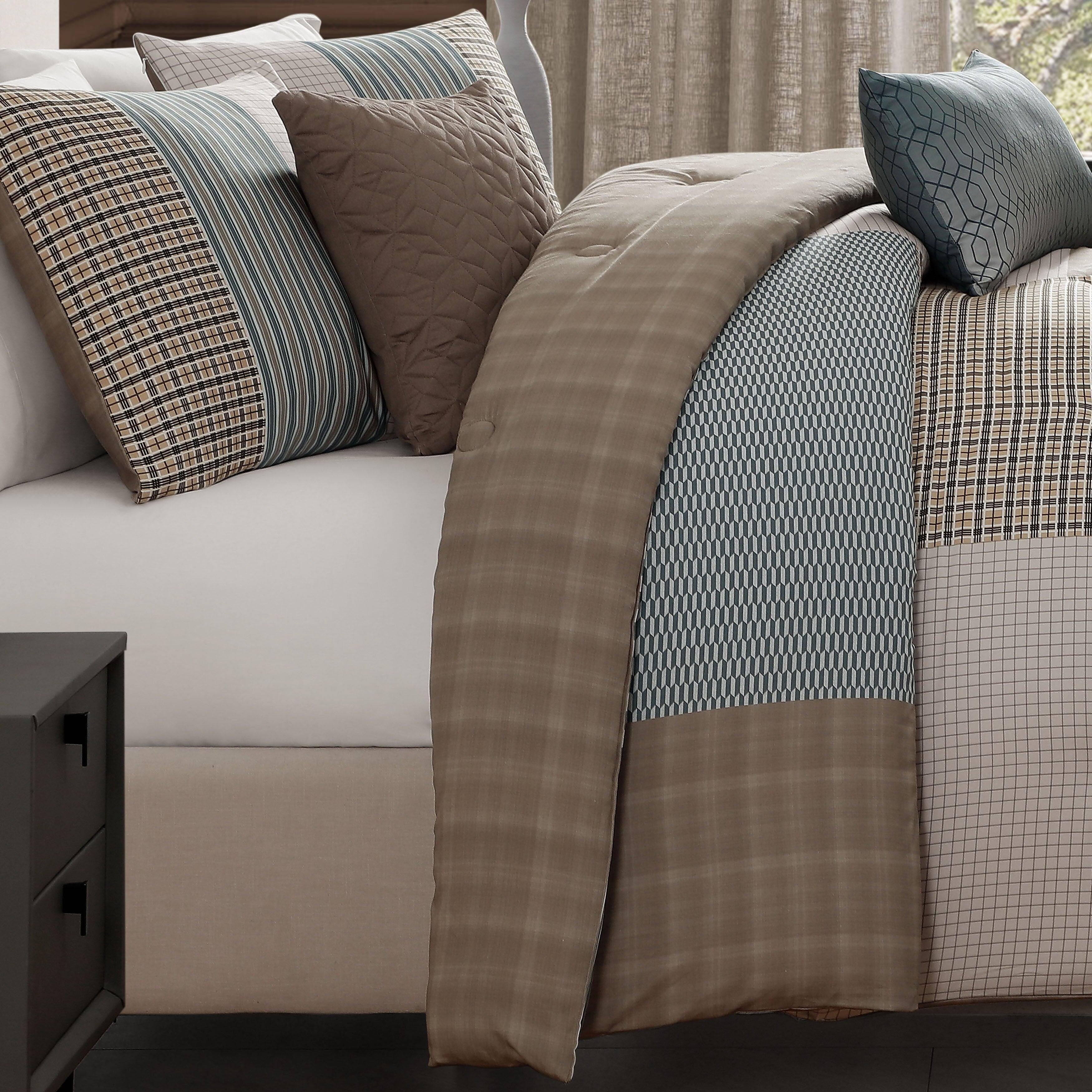 Bebejan Tranquil 5 Piece King Comforter Set, Blue, large